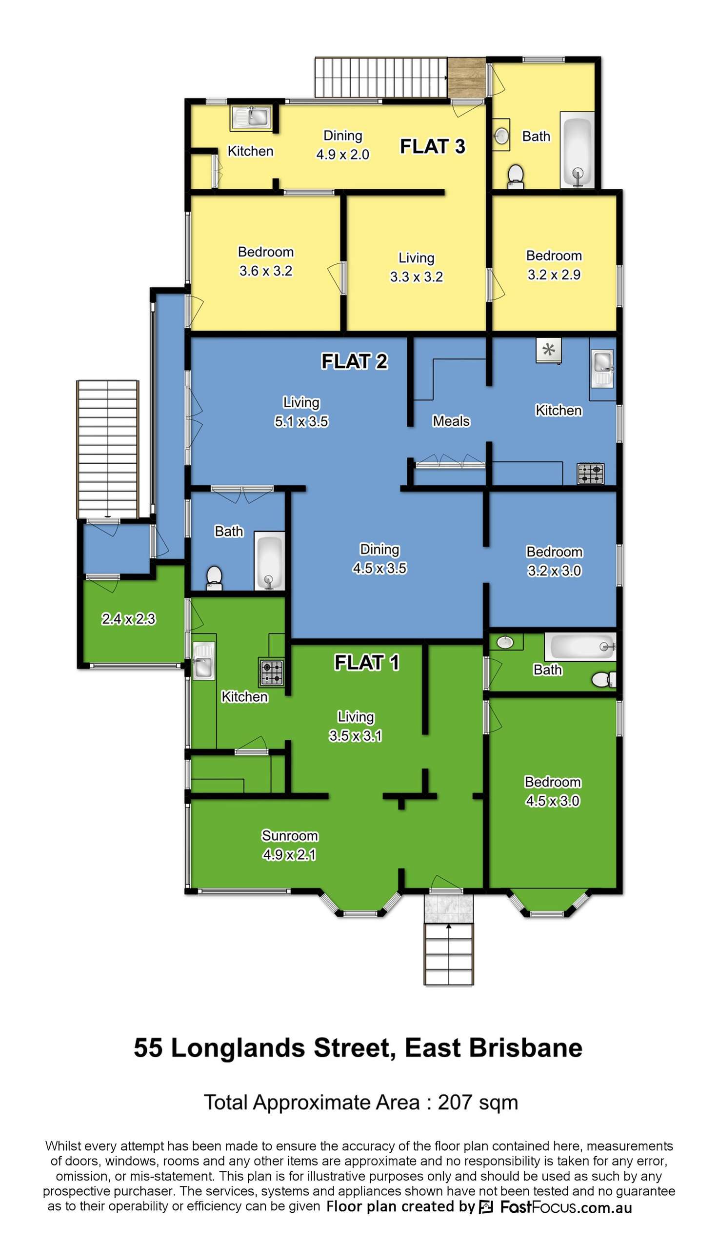 Floorplan of Homely house listing, 55 Longlands Street, East Brisbane QLD 4169