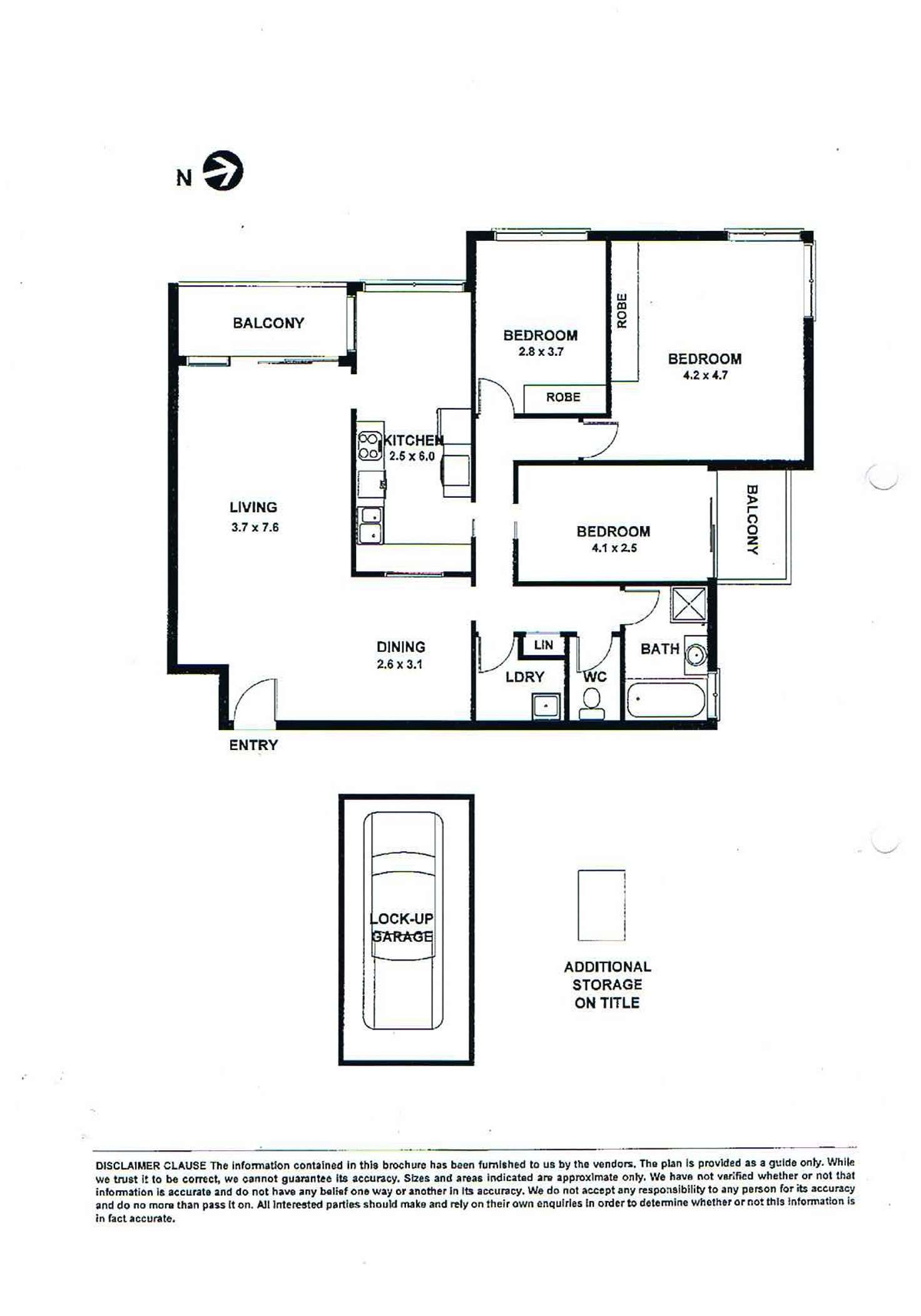 Floorplan of Homely unit listing, 502/856 Pacific Highway (rear of the block), Chatswood NSW 2067