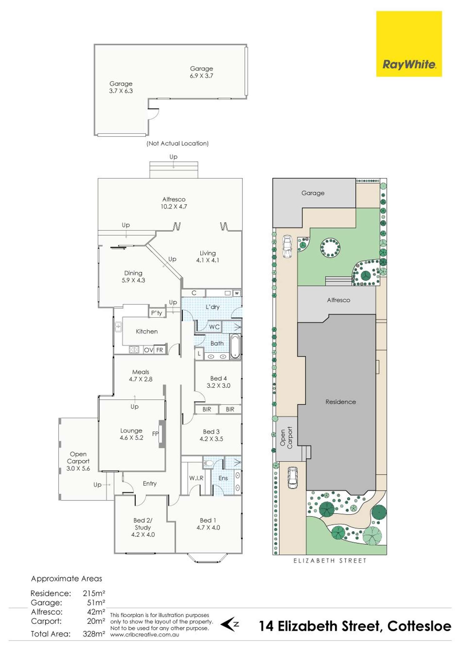 Floorplan of Homely house listing, 14 Elizabeth Street, Cottesloe WA 6011