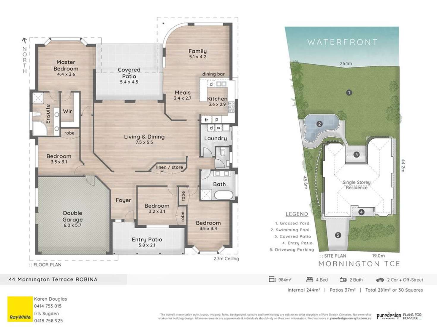 Floorplan of Homely house listing, 44 Mornington Terrace, Robina QLD 4226