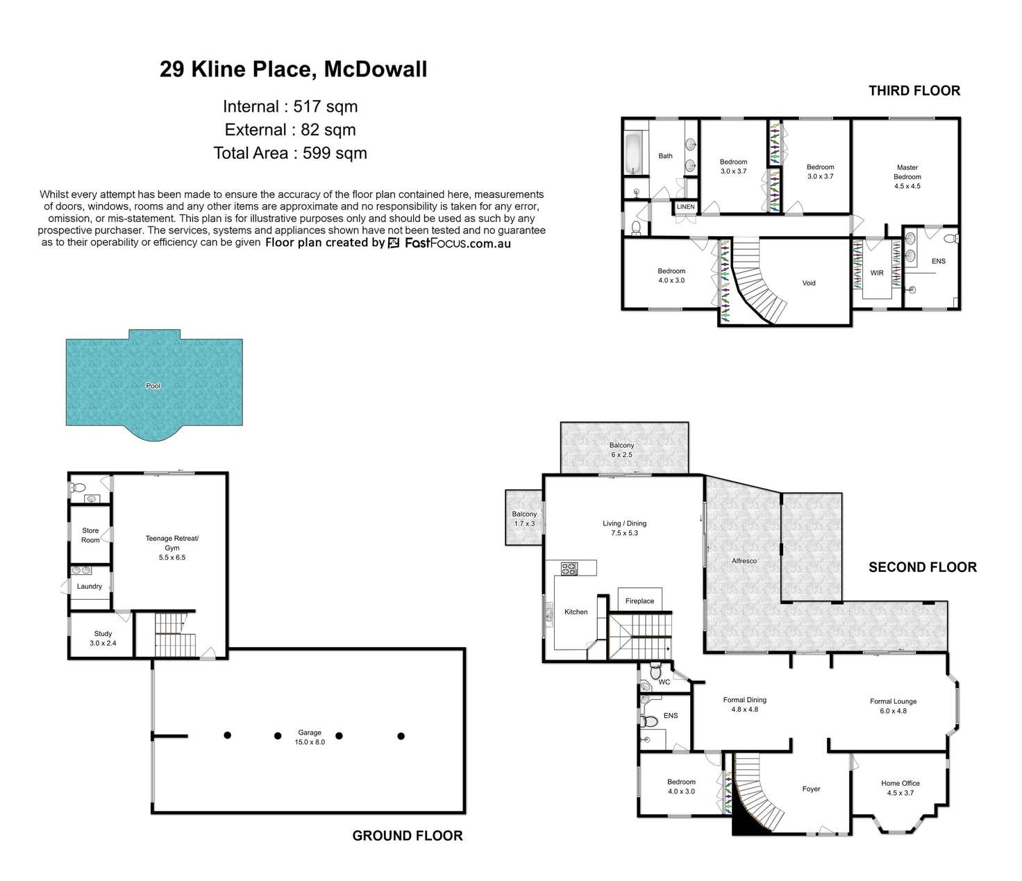 Floorplan of Homely house listing, 29 Kline Place, Mcdowall QLD 4053