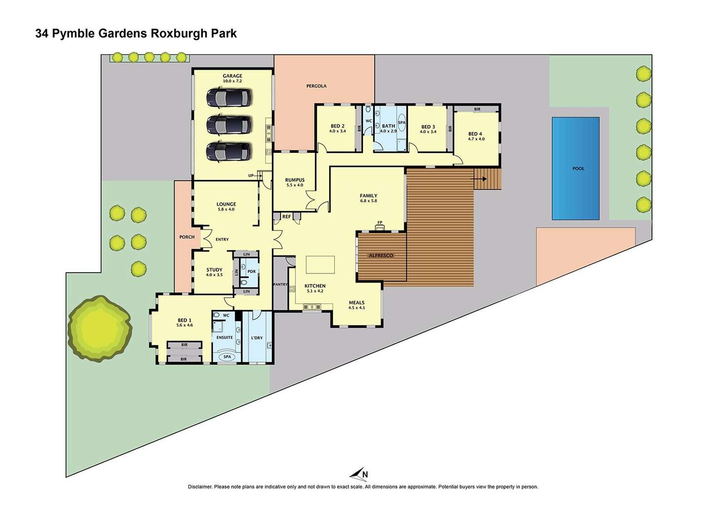 Floorplan of Homely house listing, 34 Pymble Gardens, Roxburgh Park VIC 3064