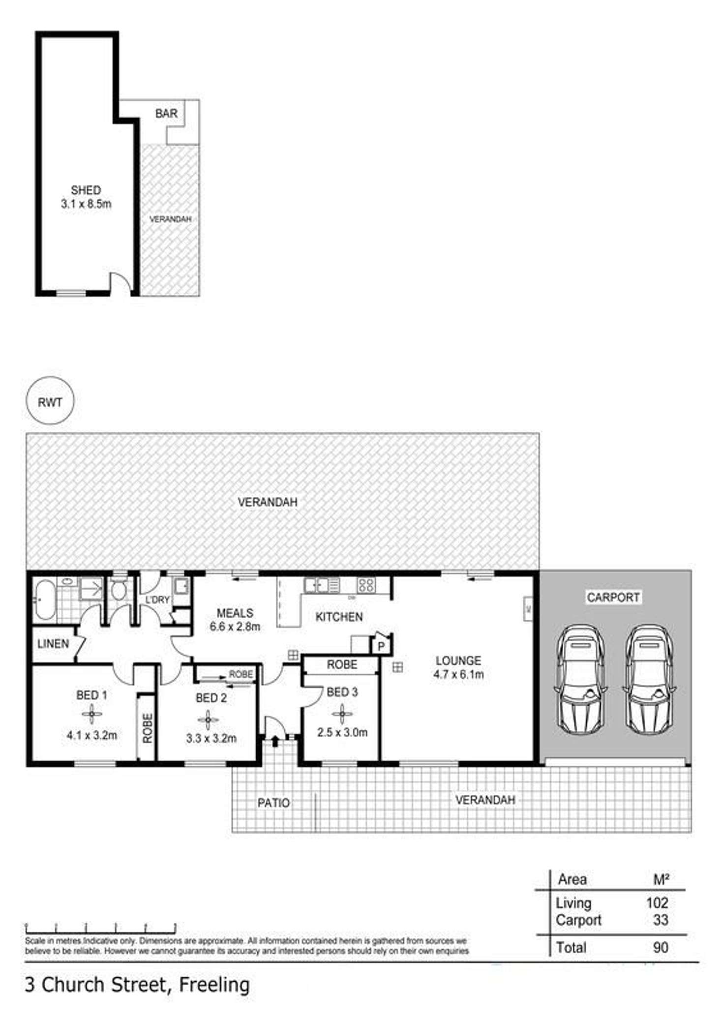 Floorplan of Homely house listing, 3 Church Street, Freeling SA 5372