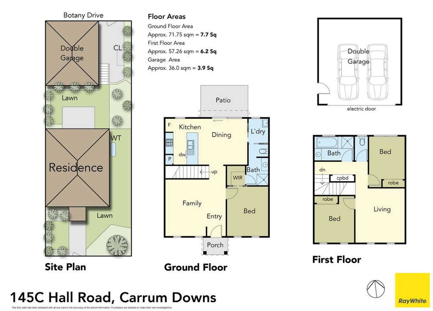 Floorplan of Homely townhouse listing, 145C Hall Road, Carrum Downs VIC 3201