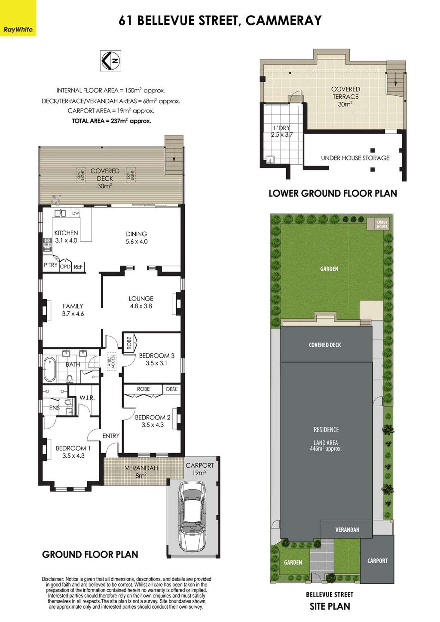 Floorplan of Homely house listing, 61 Bellevue Street, Cammeray NSW 2062