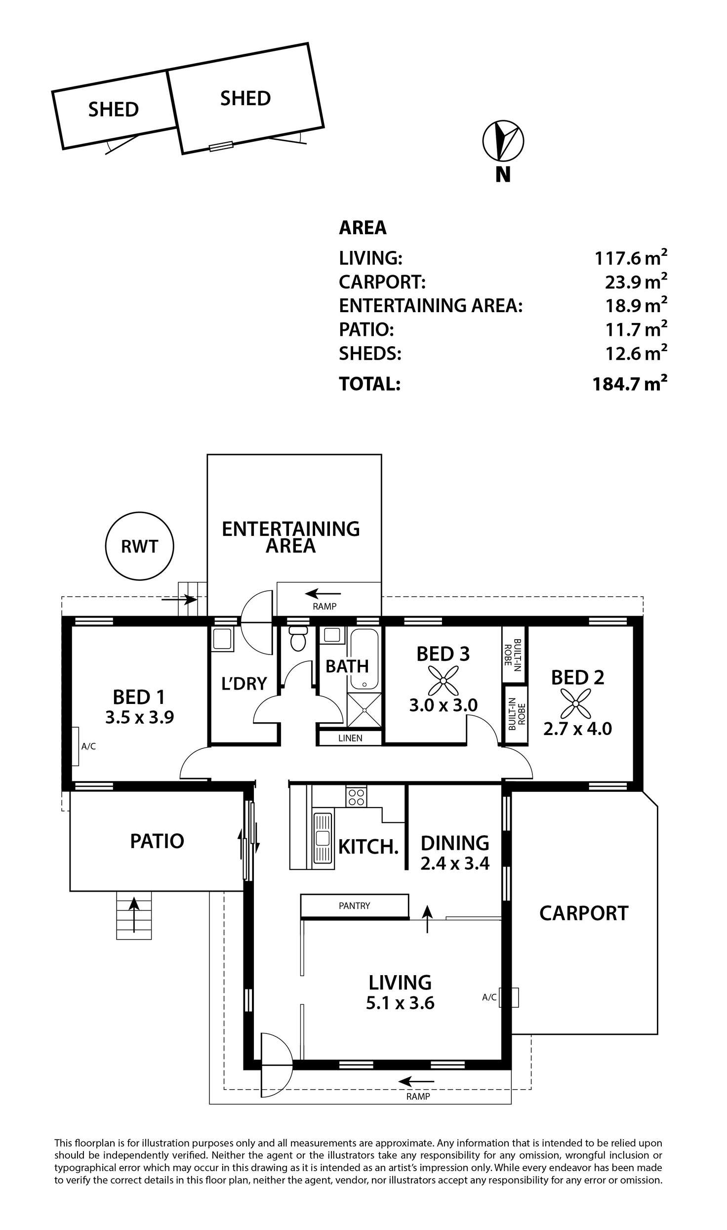 Floorplan of Homely house listing, 11 Potter Avenue, Murray Bridge SA 5253