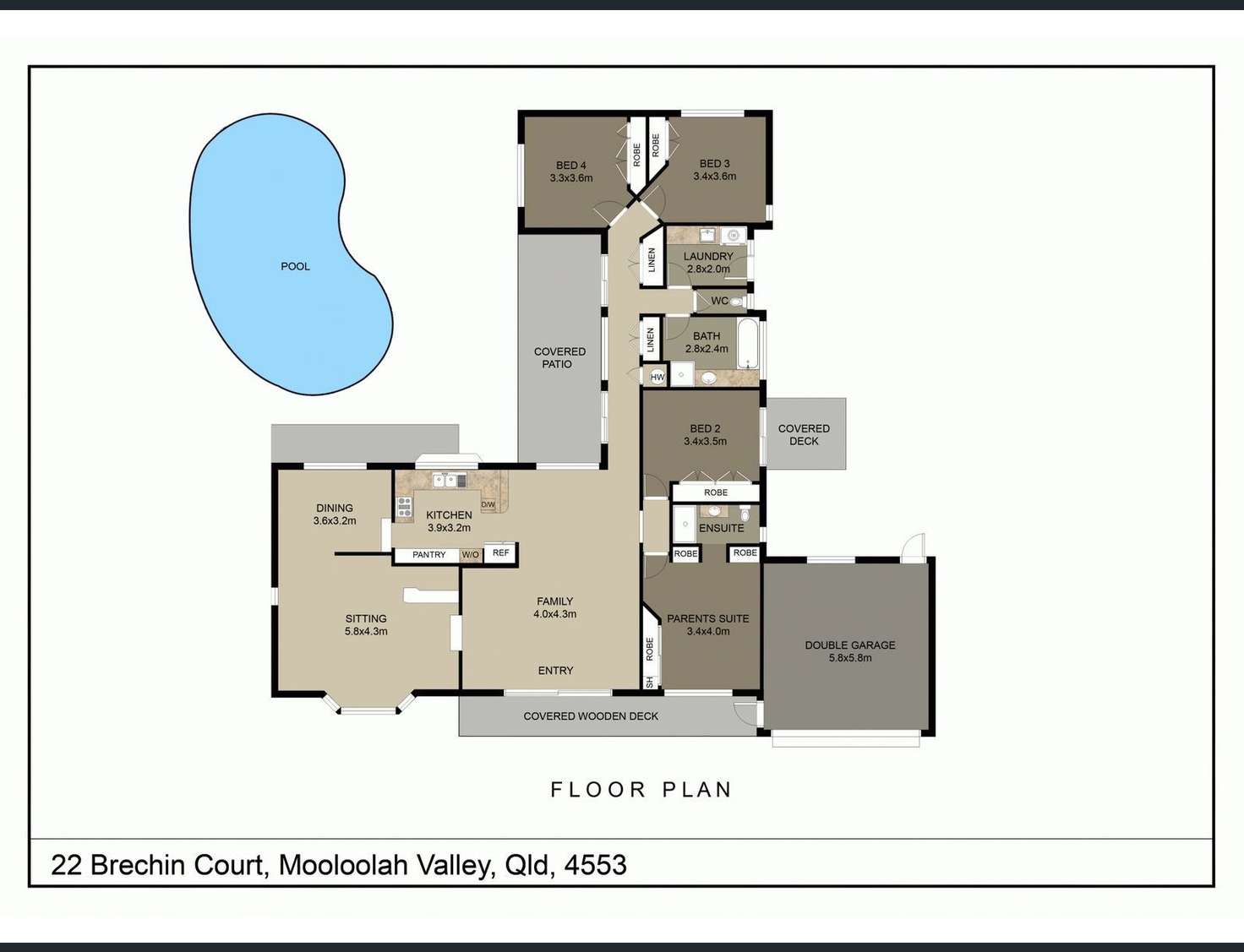 Floorplan of Homely house listing, 22 Brechin Court, Mooloolah Valley QLD 4553