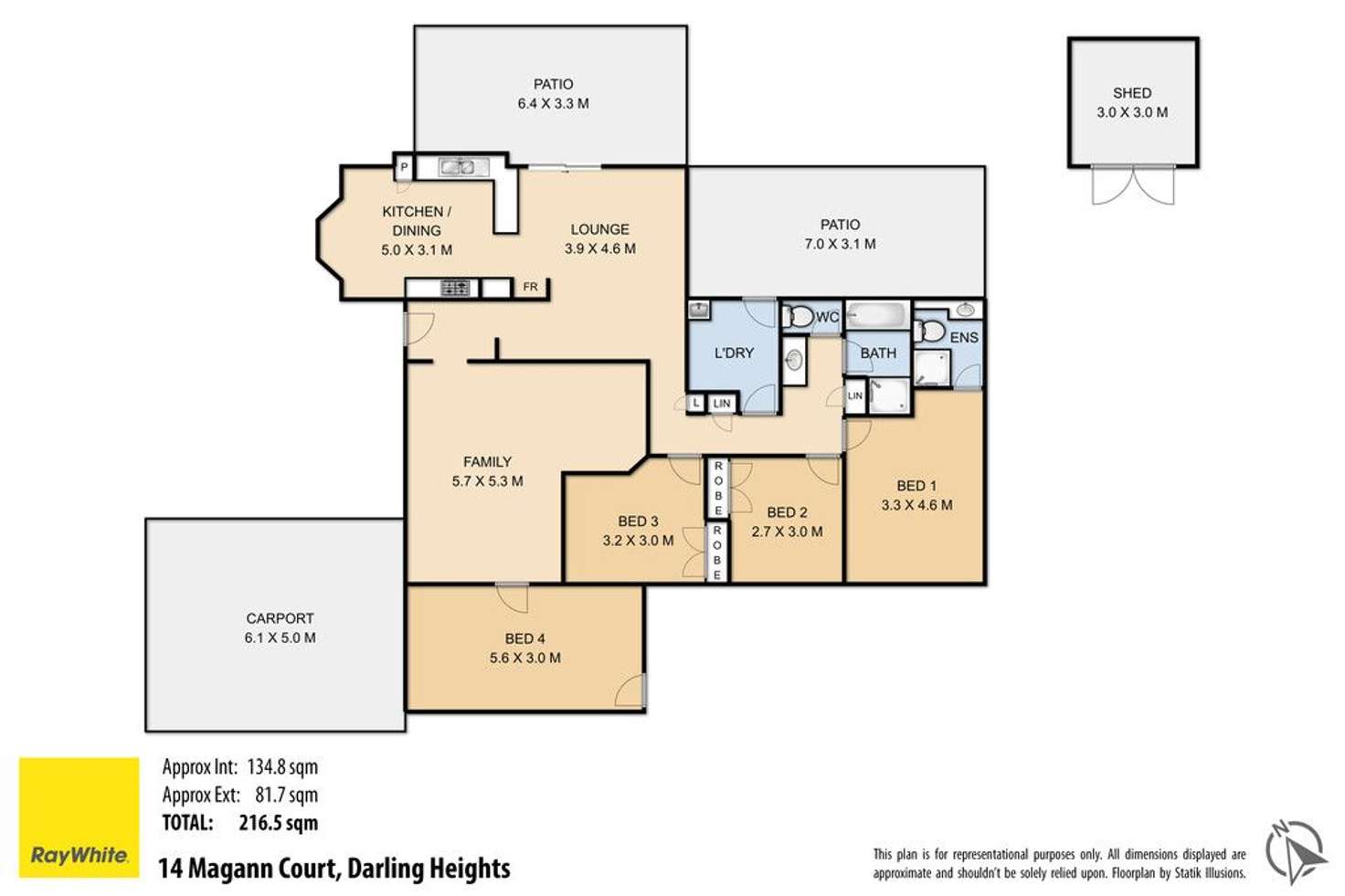 Floorplan of Homely house listing, 14 Magann Court, Darling Heights QLD 4350