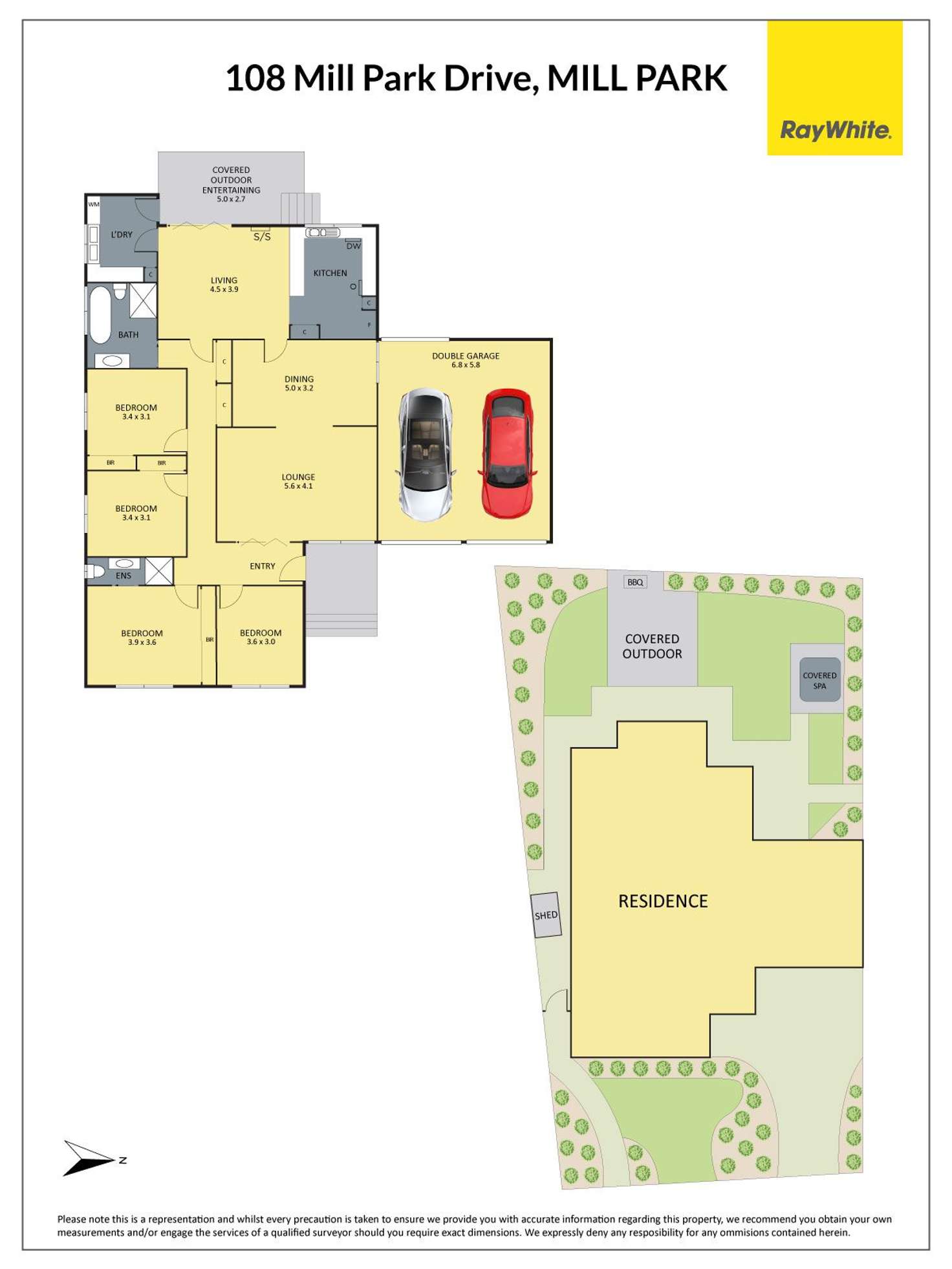 Floorplan of Homely house listing, 108 Mill Park Drive, Mill Park VIC 3082