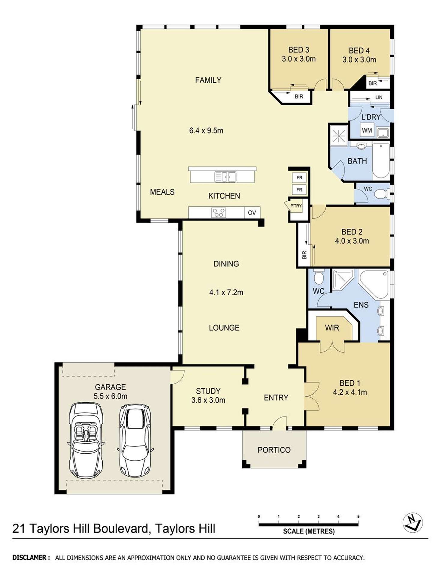 Floorplan of Homely house listing, 21 Taylors Hill Boulevard, Taylors Hill VIC 3037