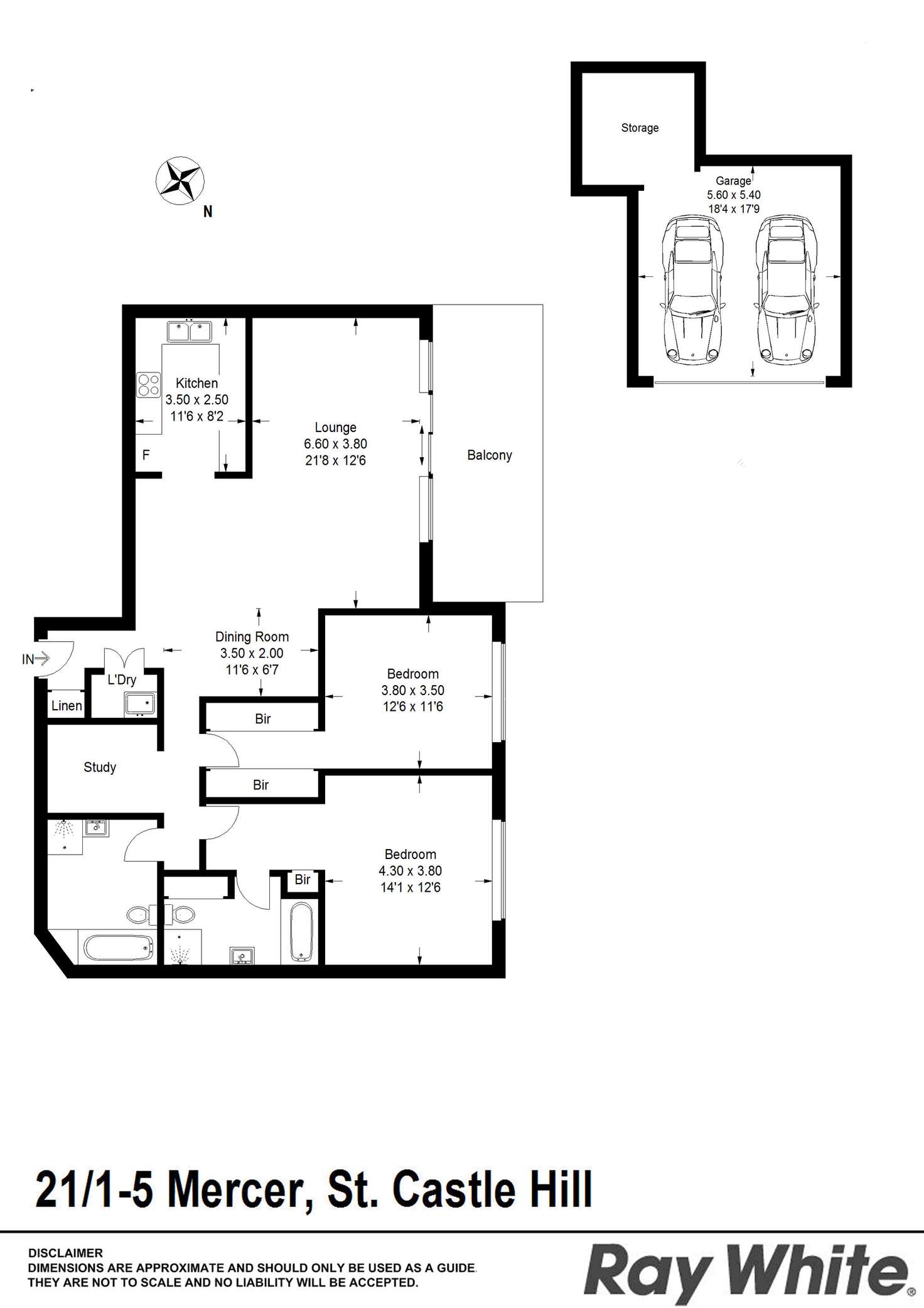 Floorplan of Homely apartment listing, 21/1-5 Mercer Street, Castle Hill NSW 2154
