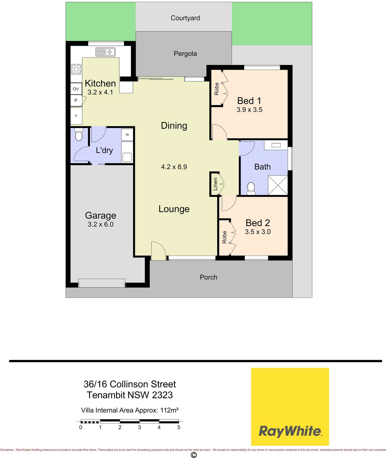 Floorplan of Homely villa listing, 36/16 Collinson Street, Tenambit NSW 2323