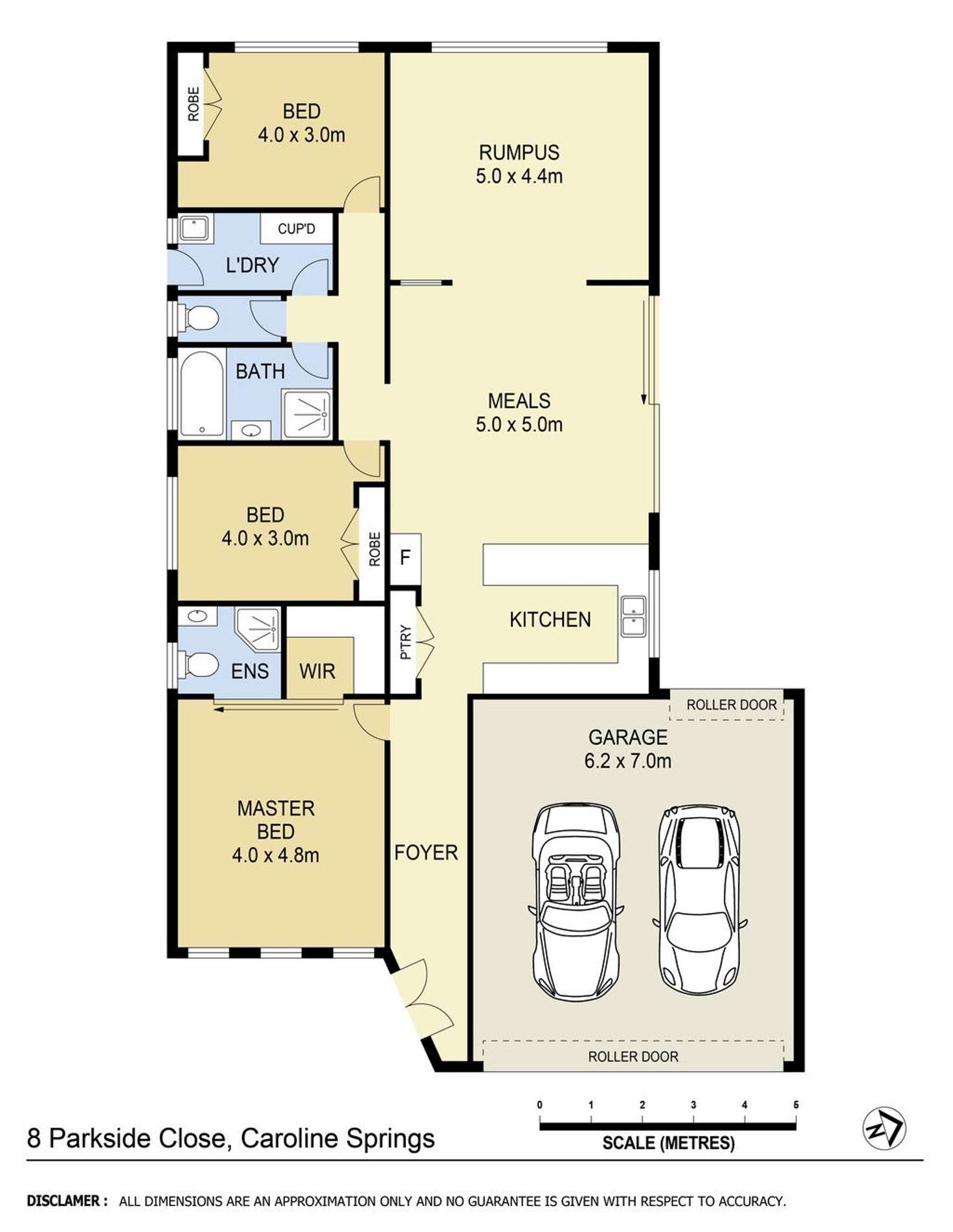 Floorplan of Homely house listing, 8 Parkside Close, Caroline Springs VIC 3023