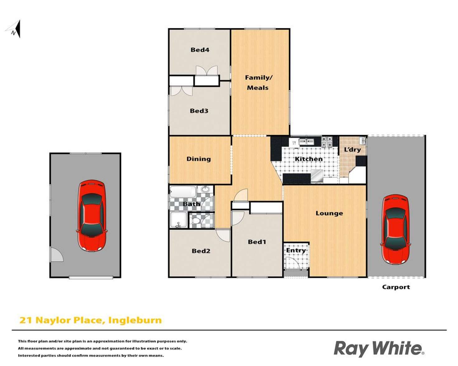 Floorplan of Homely house listing, 21 Naylor Place, Ingleburn NSW 2565