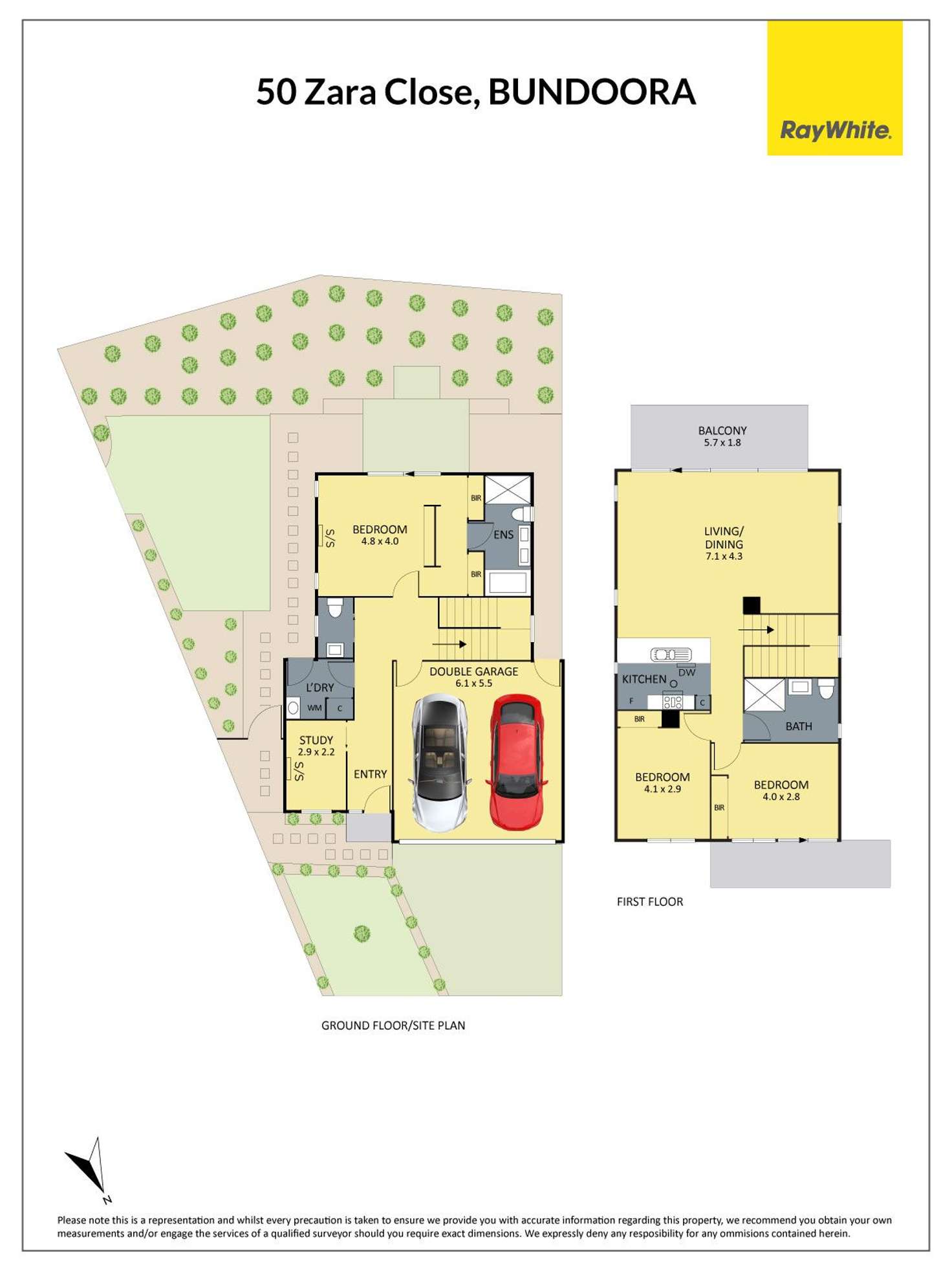 Floorplan of Homely house listing, 50 Zara Close, Bundoora VIC 3083