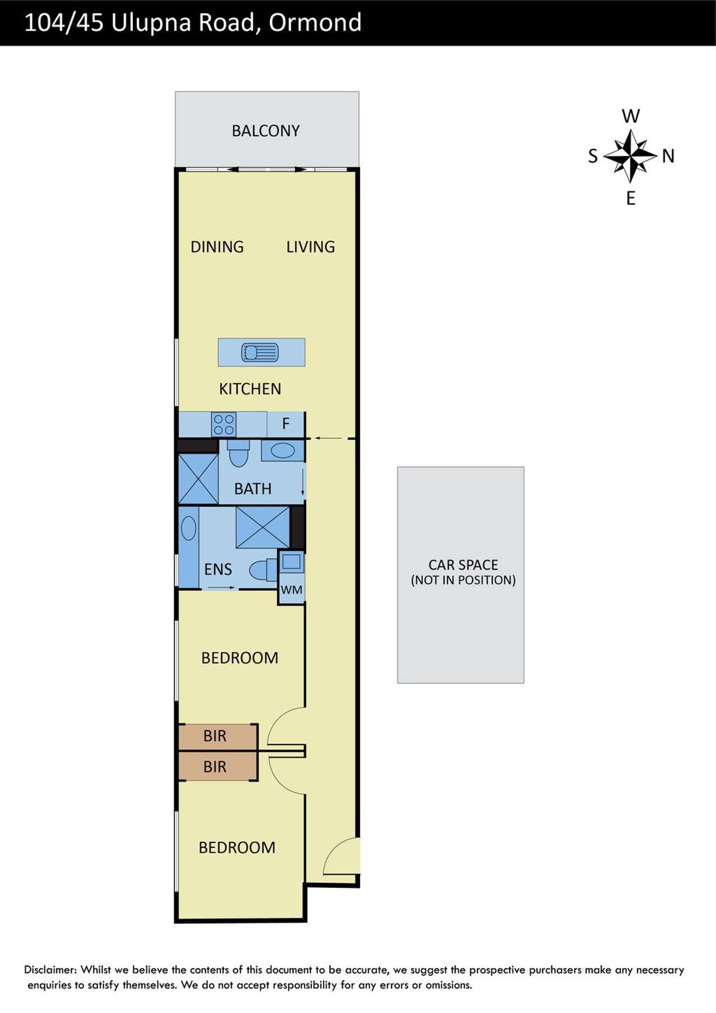 Floorplan of Homely apartment listing, 104/45 Ulupna Road, Ormond VIC 3204