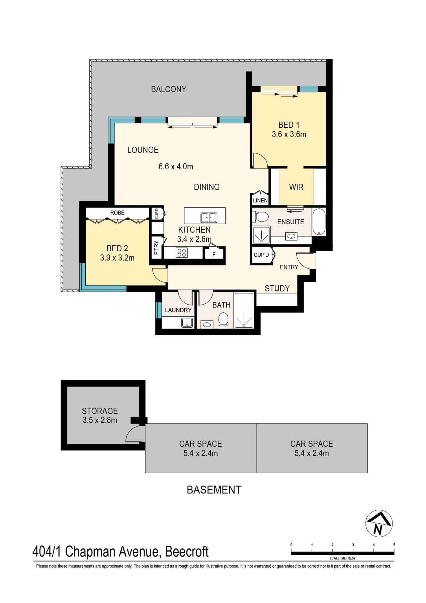 Floorplan of Homely apartment listing, 404/1-5 Chapman Avenue, Beecroft NSW 2119