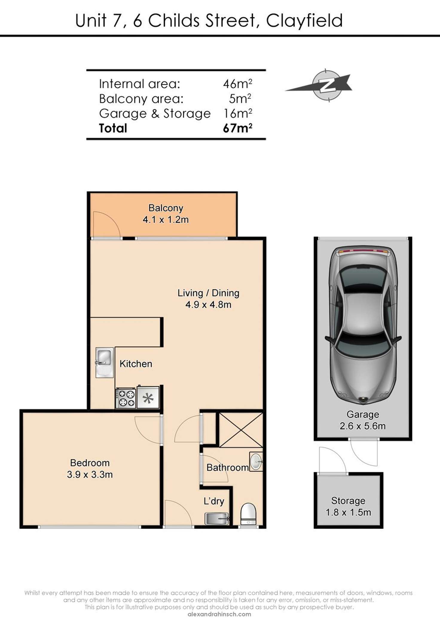 Floorplan of Homely unit listing, 7/6 Childs Street, Clayfield QLD 4011