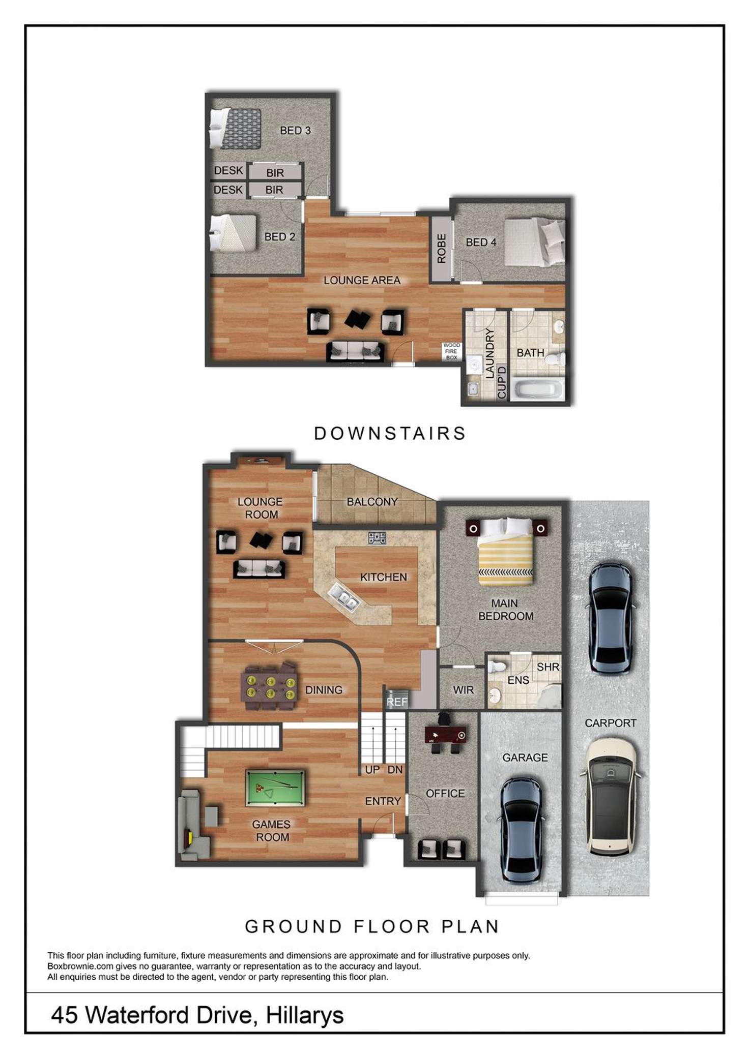 Floorplan of Homely house listing, 45 Waterford Drive, Hillarys WA 6025