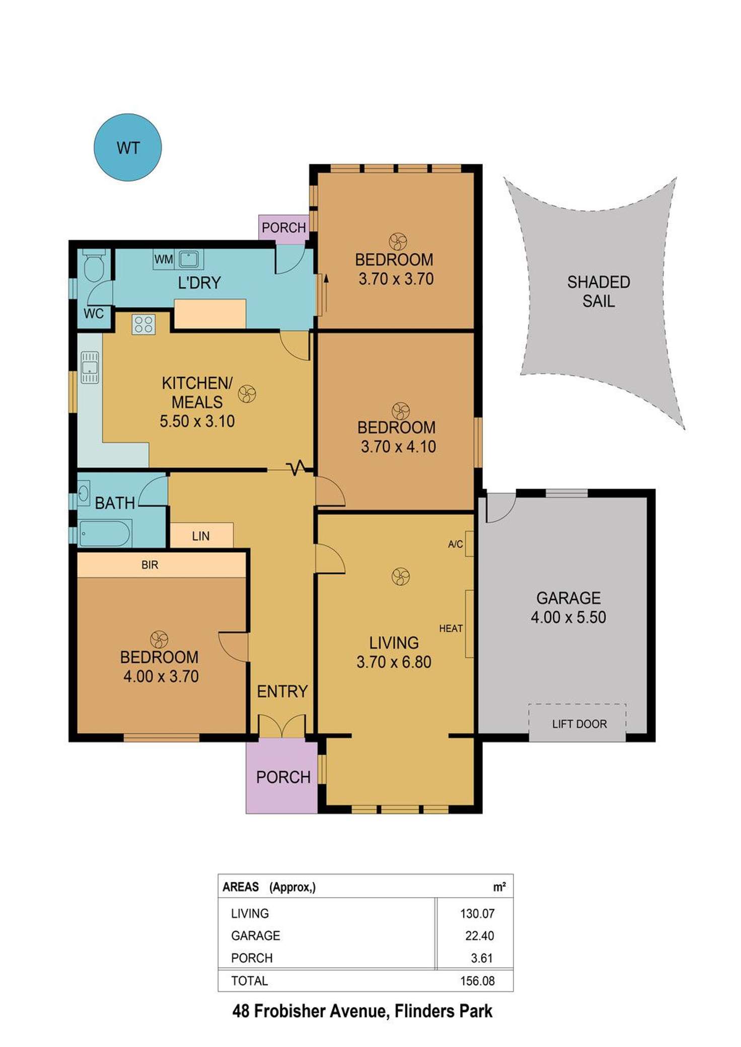 Floorplan of Homely house listing, 48 Frobisher Avenue, Flinders Park SA 5025