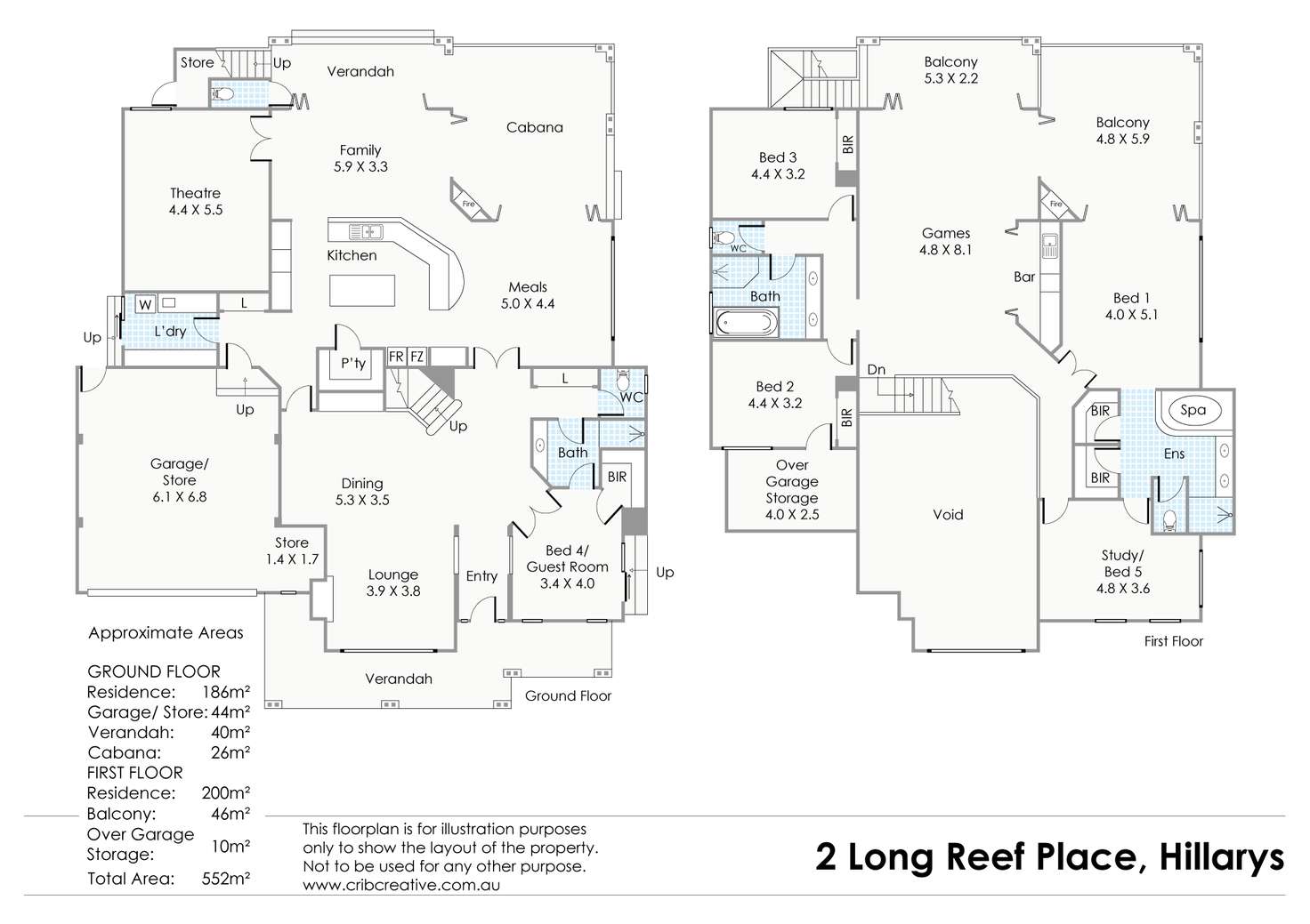 Floorplan of Homely house listing, 2 Long Reef Place, Hillarys WA 6025