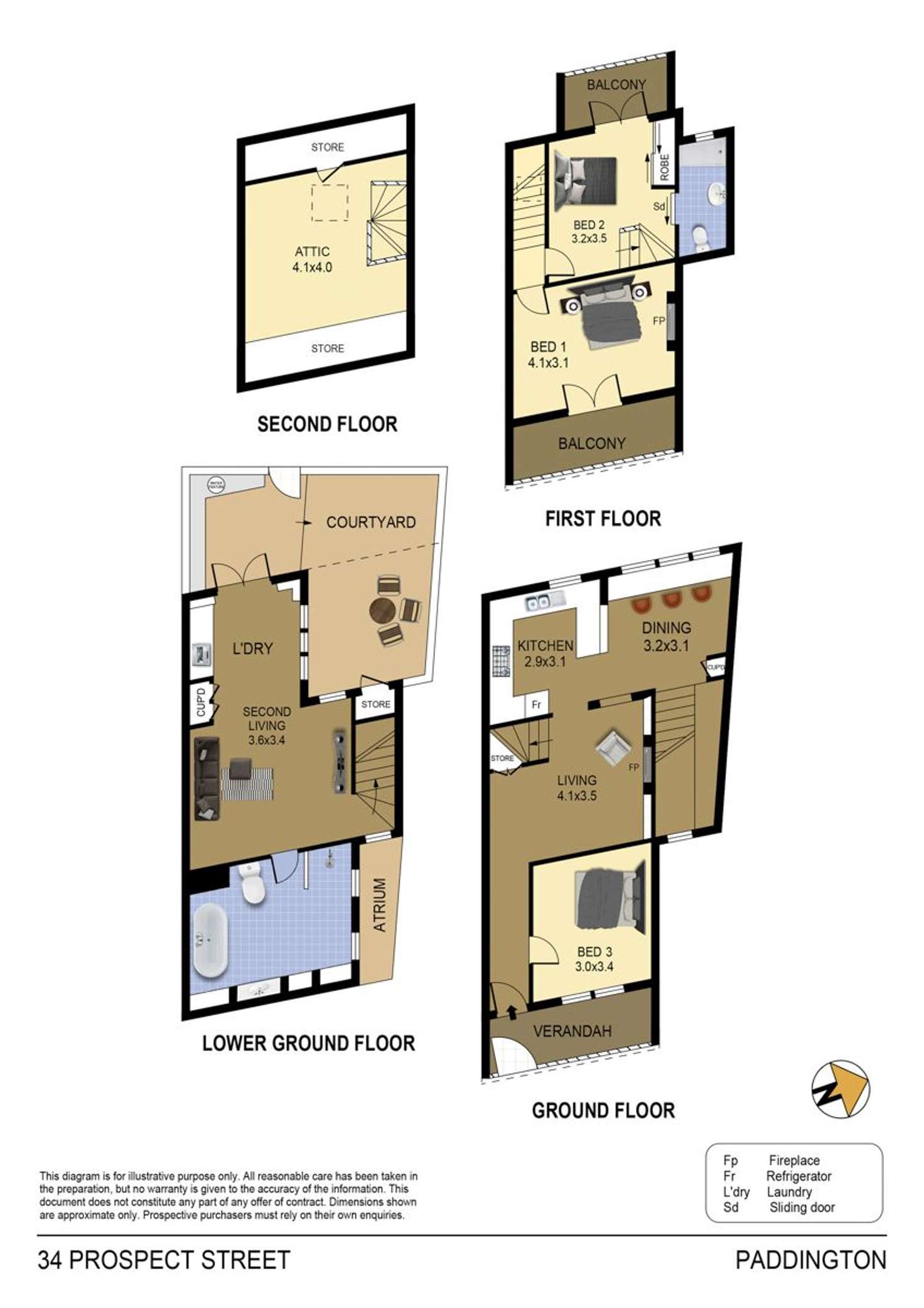 Floorplan of Homely house listing, 34 Prospect Street, Paddington NSW 2021