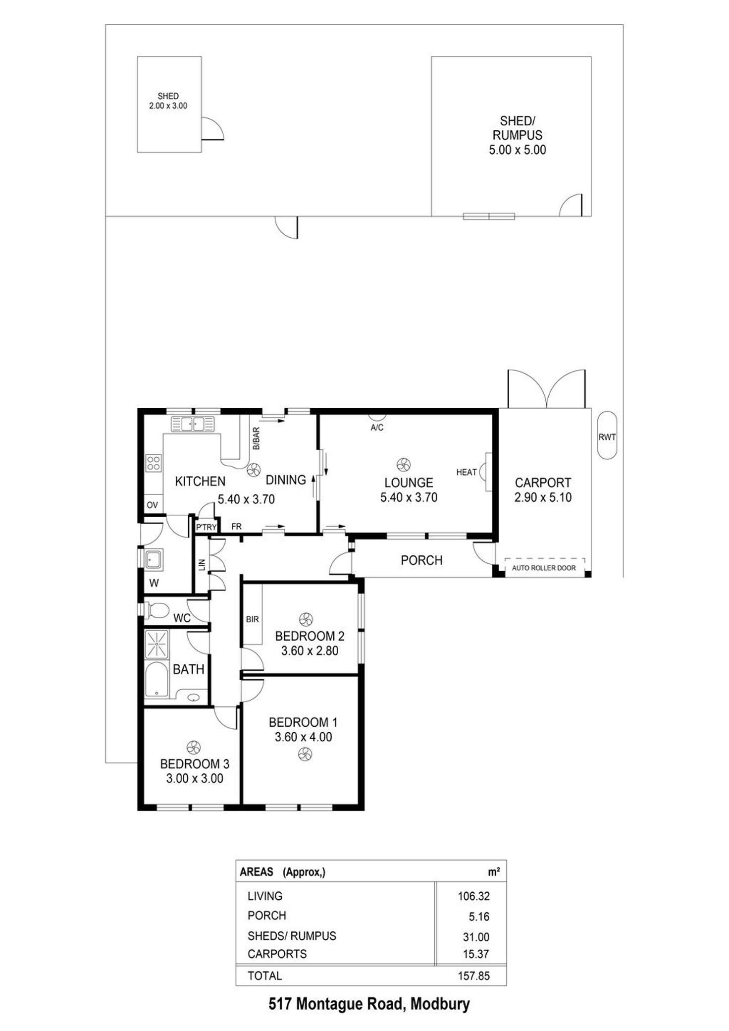 Floorplan of Homely house listing, 517 Montague Road, Modbury SA 5092