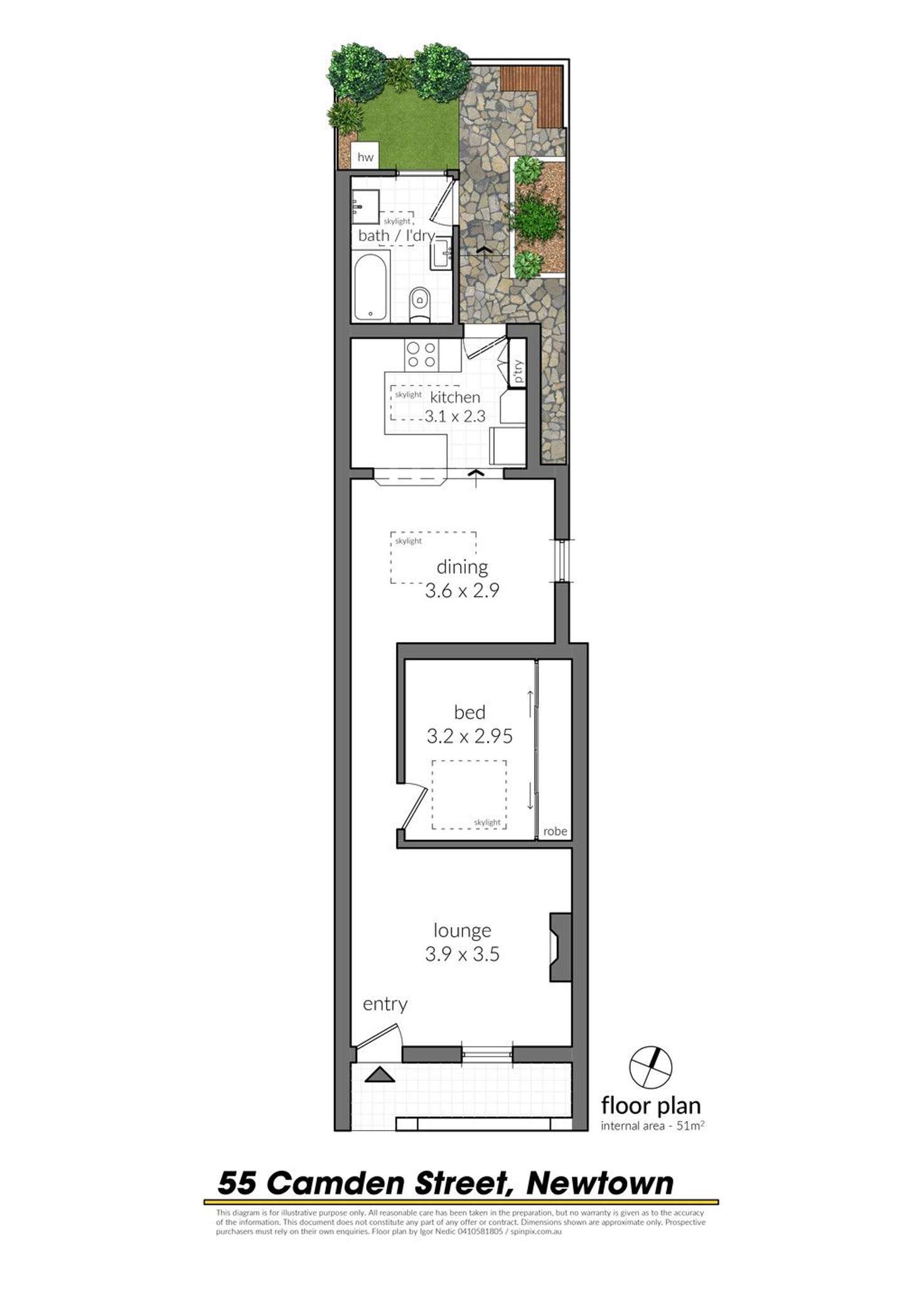 Floorplan of Homely house listing, 55 Camden Street, Newtown NSW 2042
