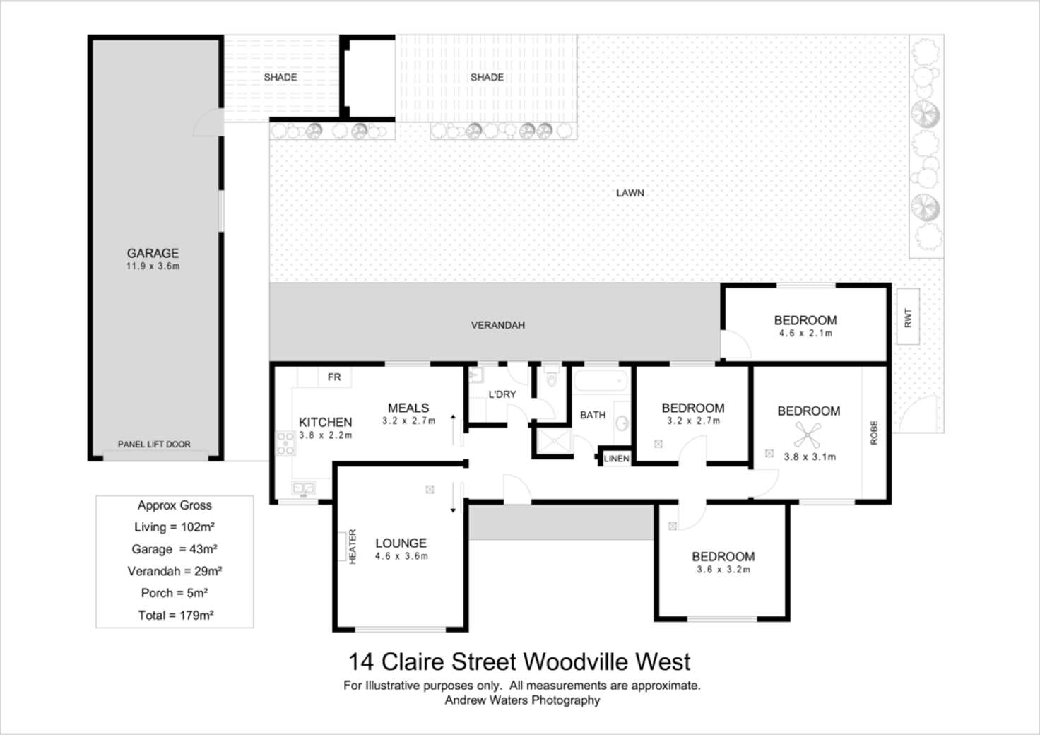 Floorplan of Homely house listing, 14 Claire Street, Woodville West SA 5011