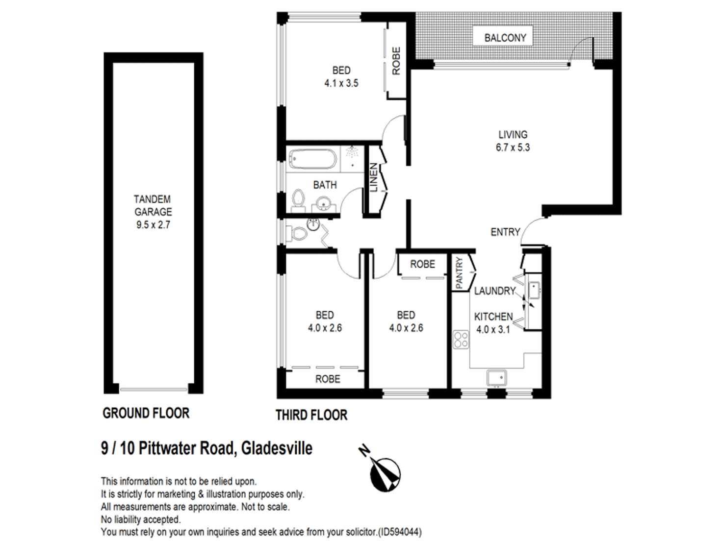 Floorplan of Homely apartment listing, 9/10 Pittwater Road, Gladesville NSW 2111