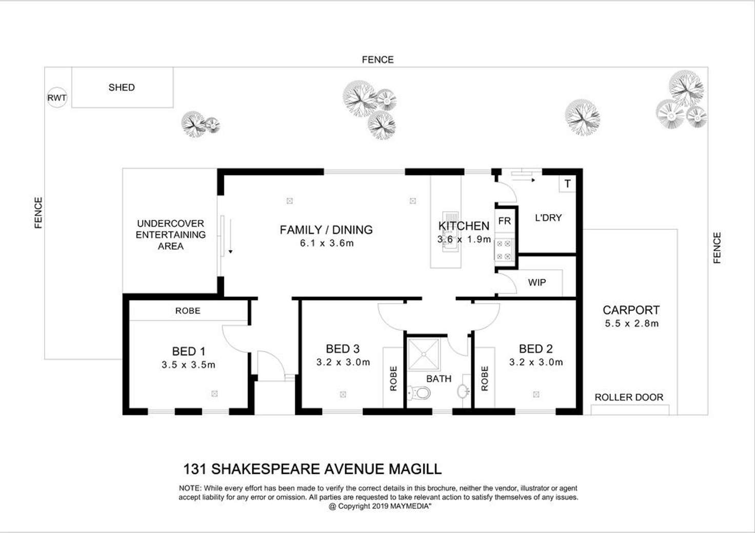 Floorplan of Homely house listing, 131 Shakespeare Avenue, Magill SA 5072