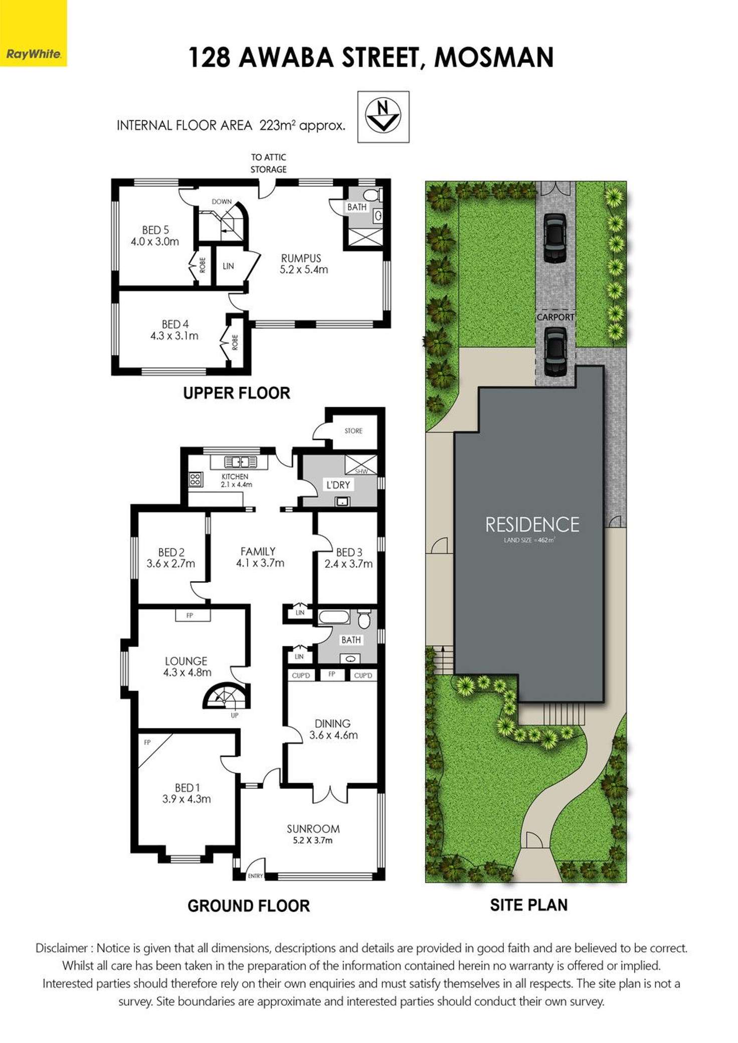 Floorplan of Homely house listing, 128 Awaba Street, Mosman NSW 2088