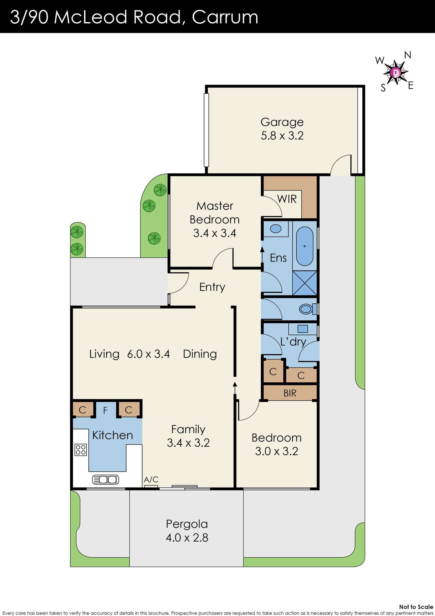 Floorplan of Homely unit listing, 3/90 McLeod Road, Carrum VIC 3197