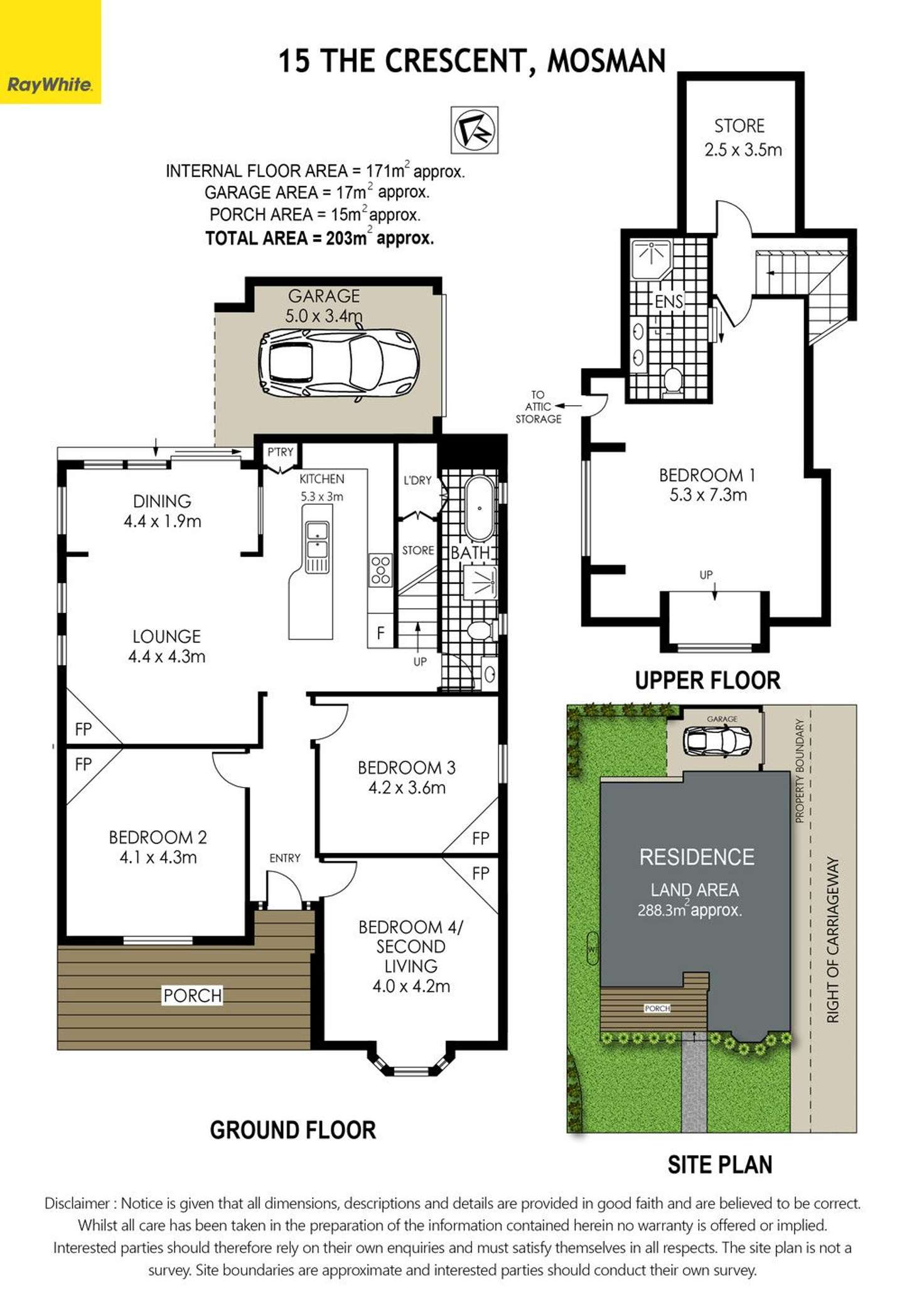 Floorplan of Homely house listing, 15 The Crescent, Mosman NSW 2088