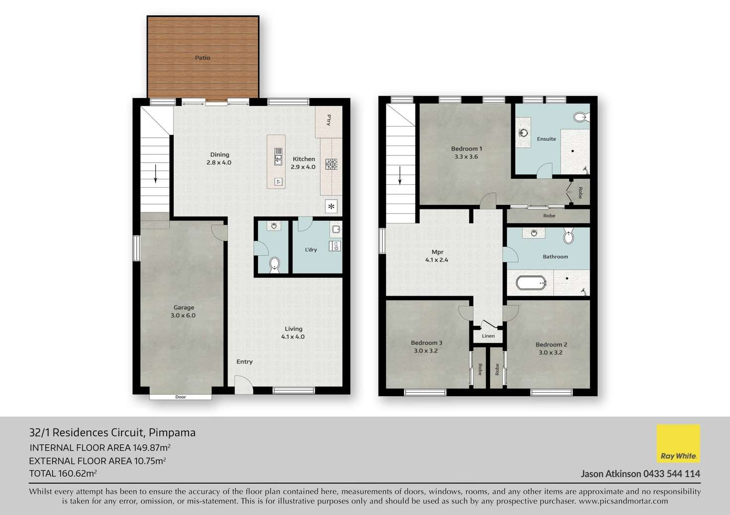 Floorplan of Homely townhouse listing, 32/1 Residences Circuit, Pimpama QLD 4209