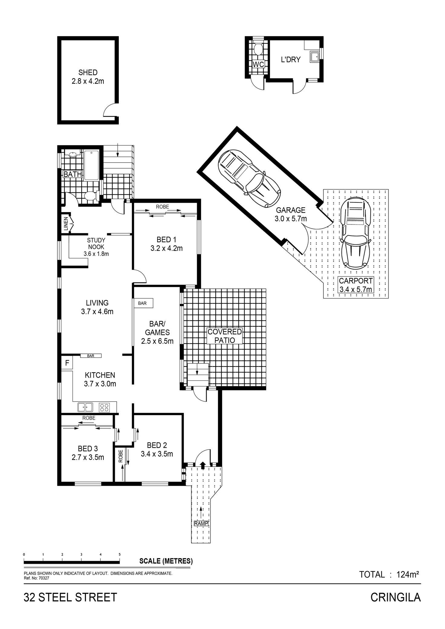 Floorplan of Homely house listing, 32 Steel Street, Cringila NSW 2502
