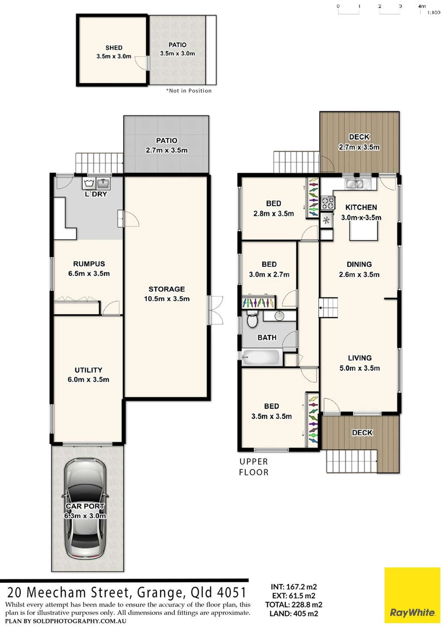 Floorplan of Homely house listing, 20 Meecham Street, Grange QLD 4051