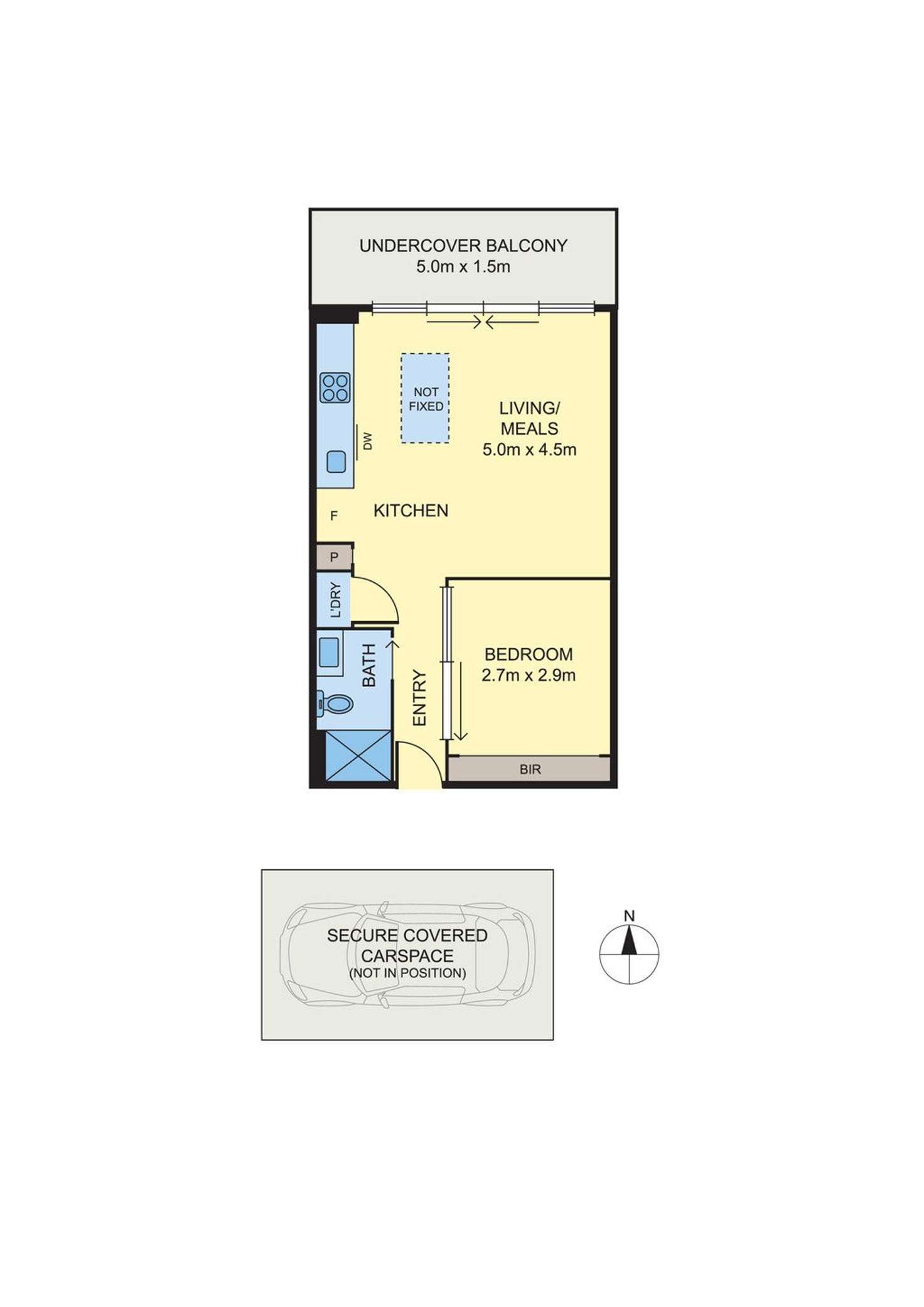 Floorplan of Homely apartment listing, 303/200 Lygon Street, Brunswick East VIC 3057