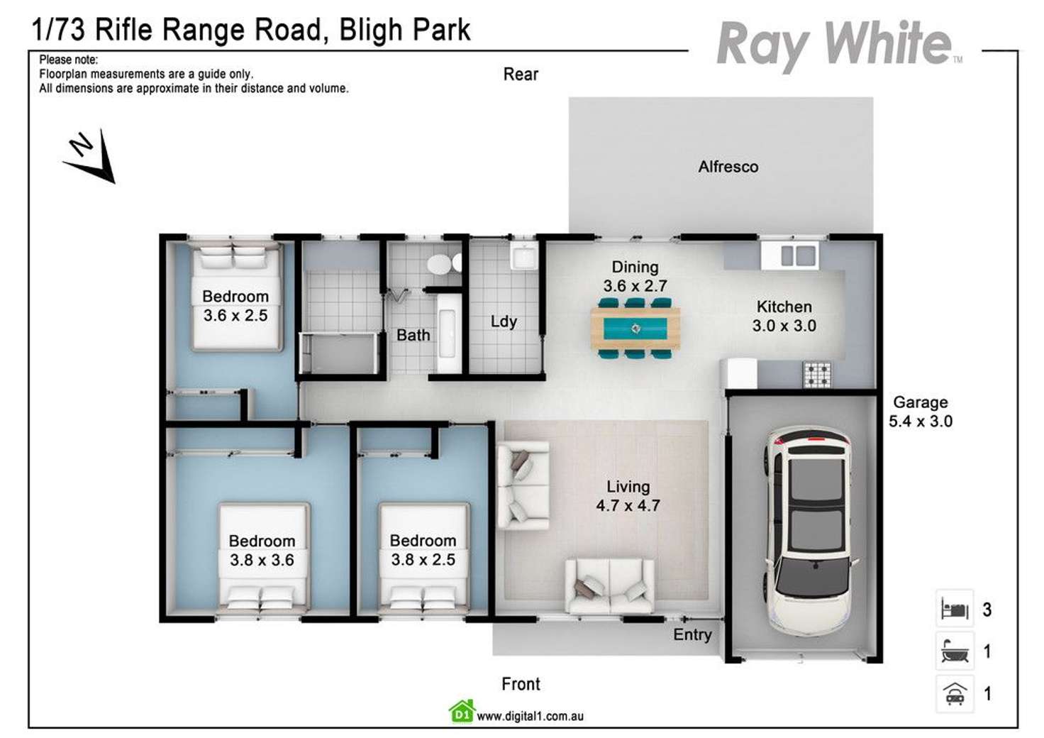 Floorplan of Homely house listing, 1/73 Rifle Range Road, Bligh Park NSW 2756