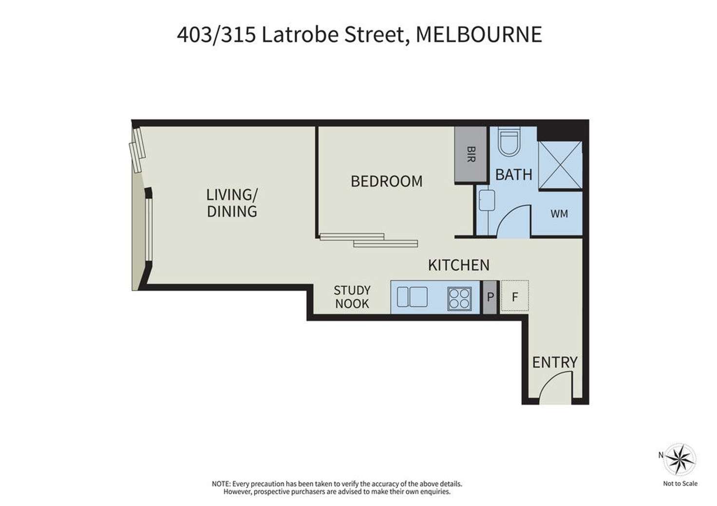 Floorplan of Homely apartment listing, 403/315-321 La Trobe Street, Melbourne VIC 3000