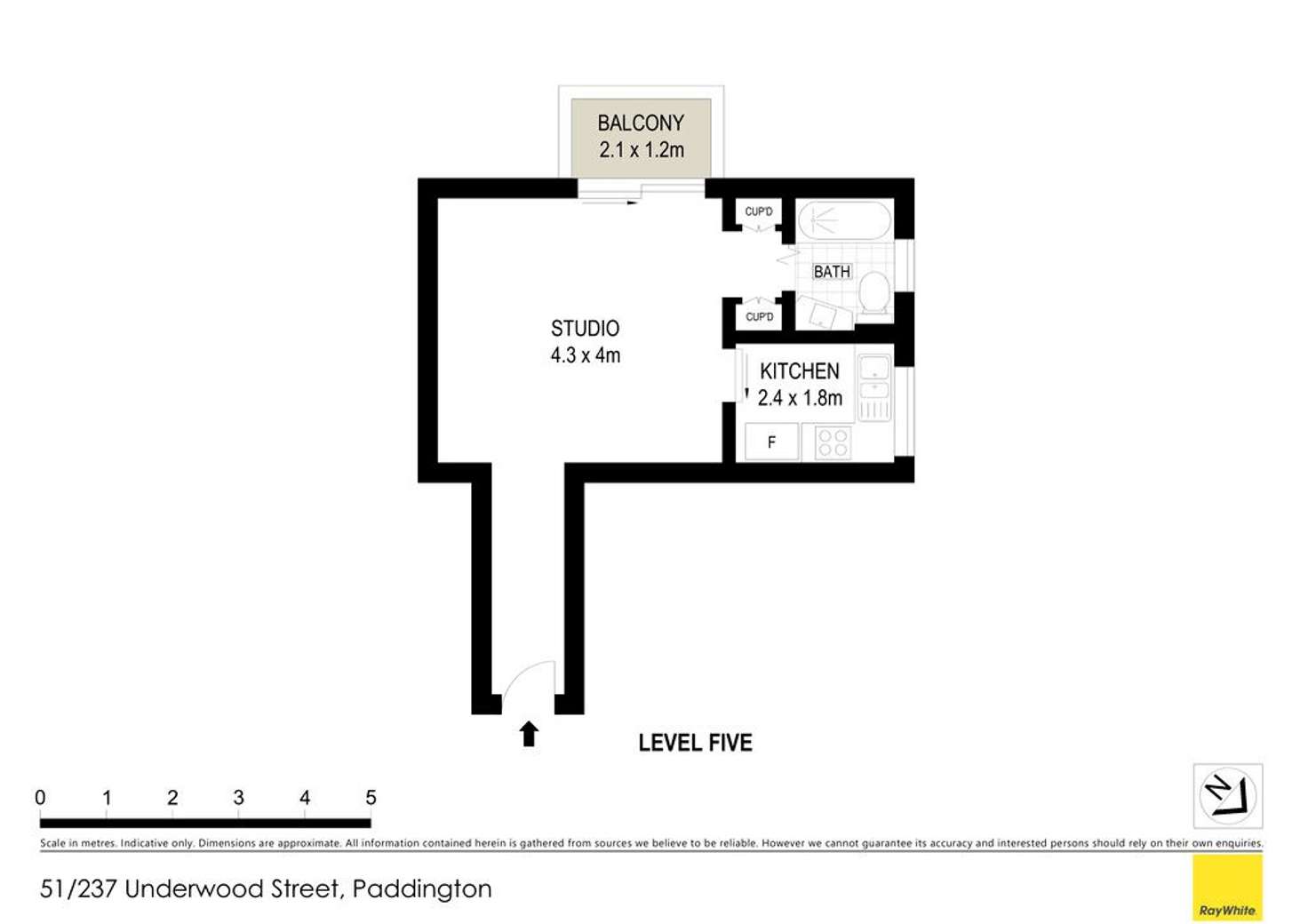 Floorplan of Homely apartment listing, 51/237 Underwood Street, Paddington NSW 2021