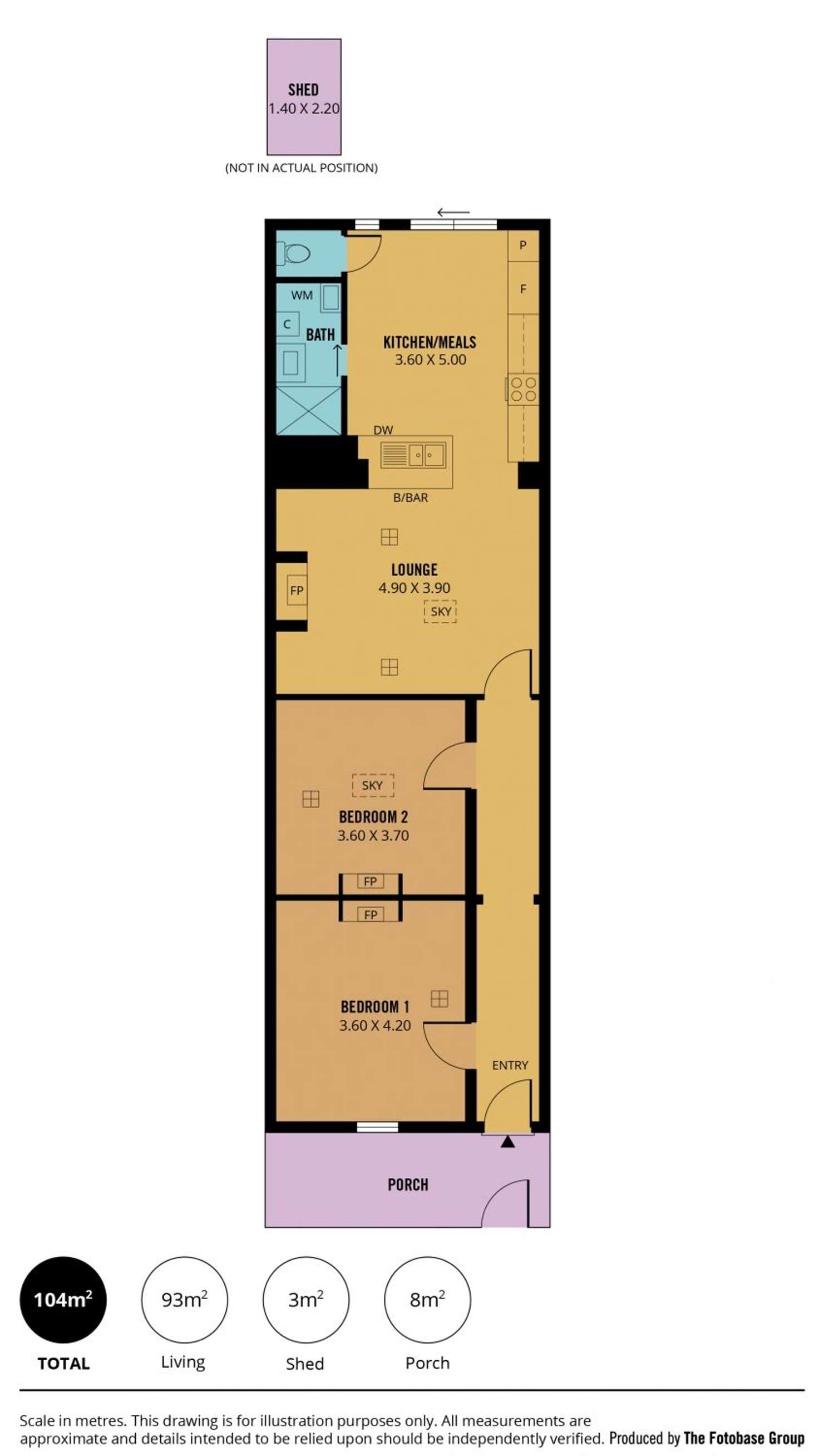 Floorplan of Homely semiDetached listing, 7a Ronald Street, Thebarton SA 5031