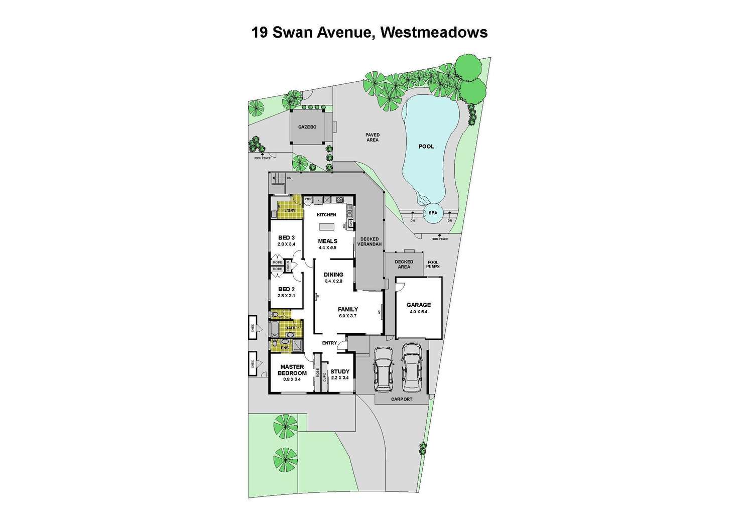 Floorplan of Homely house listing, 19 Swan Avenue, Westmeadows VIC 3049