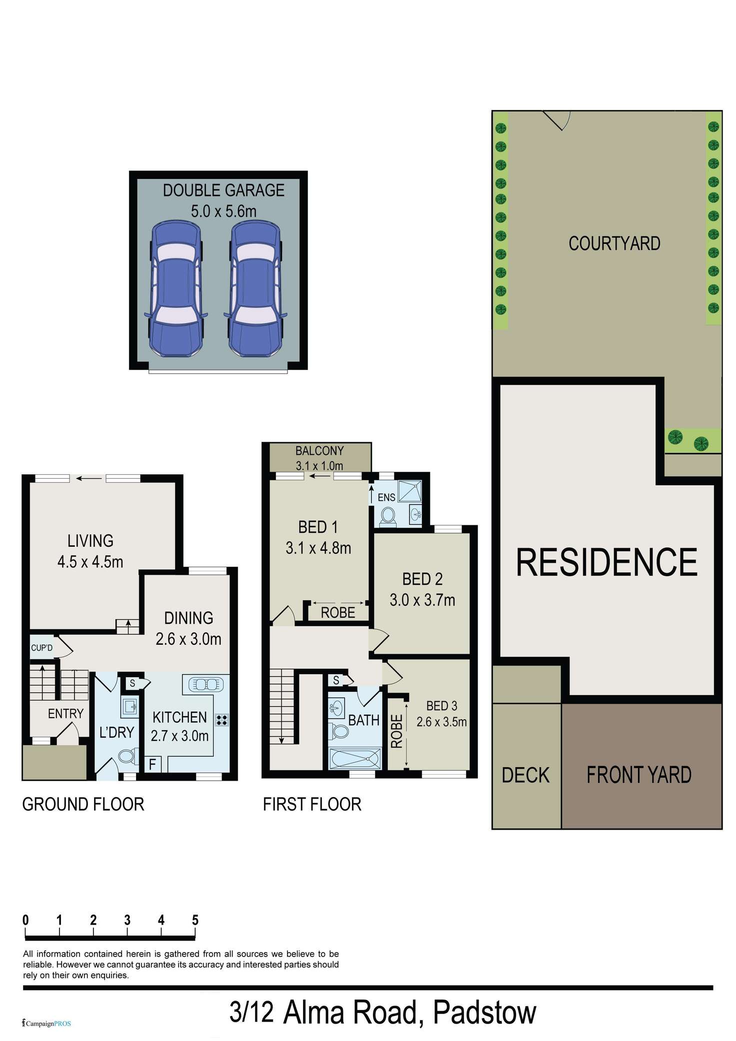 Floorplan of Homely townhouse listing, 3/12 Alma Road, Padstow NSW 2211