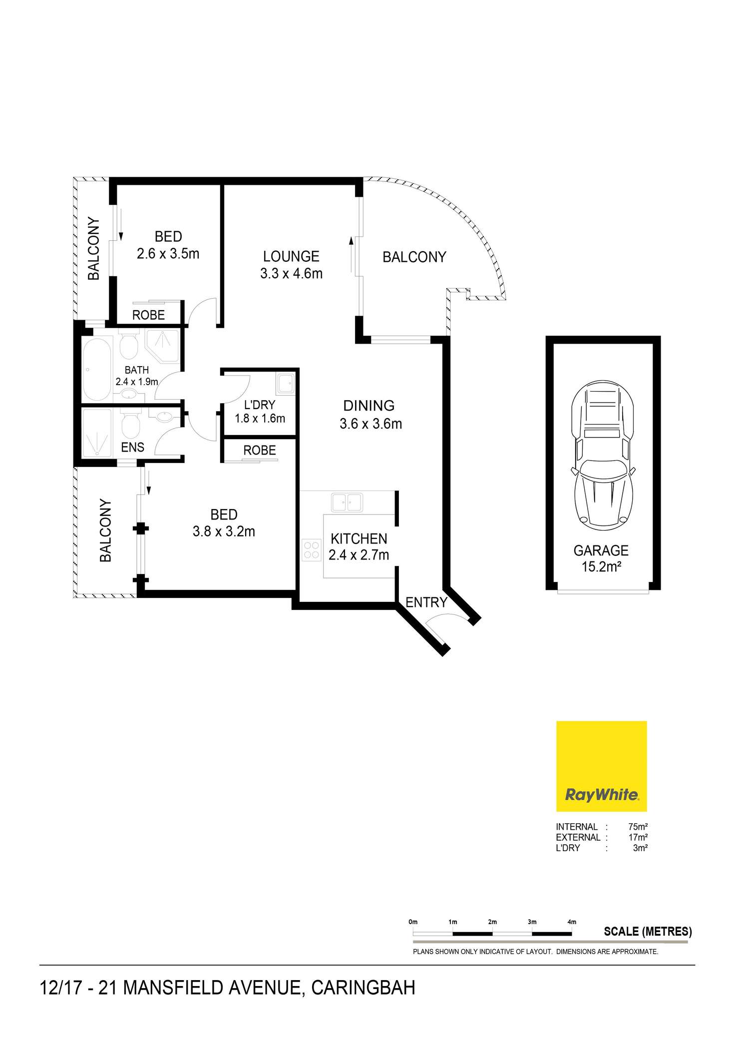 Floorplan of Homely apartment listing, 12/17-21 Mansfield Avenue, Caringbah NSW 2229