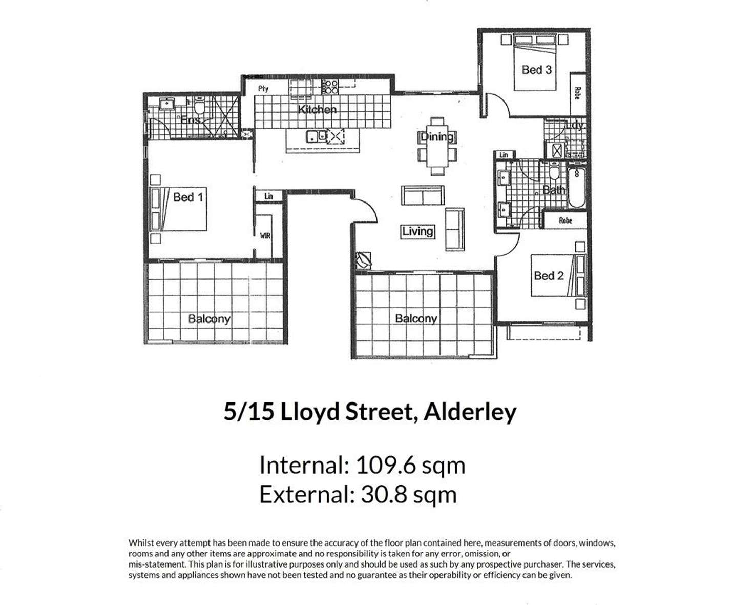 Floorplan of Homely unit listing, 5/15 Lloyd Street, Alderley QLD 4051