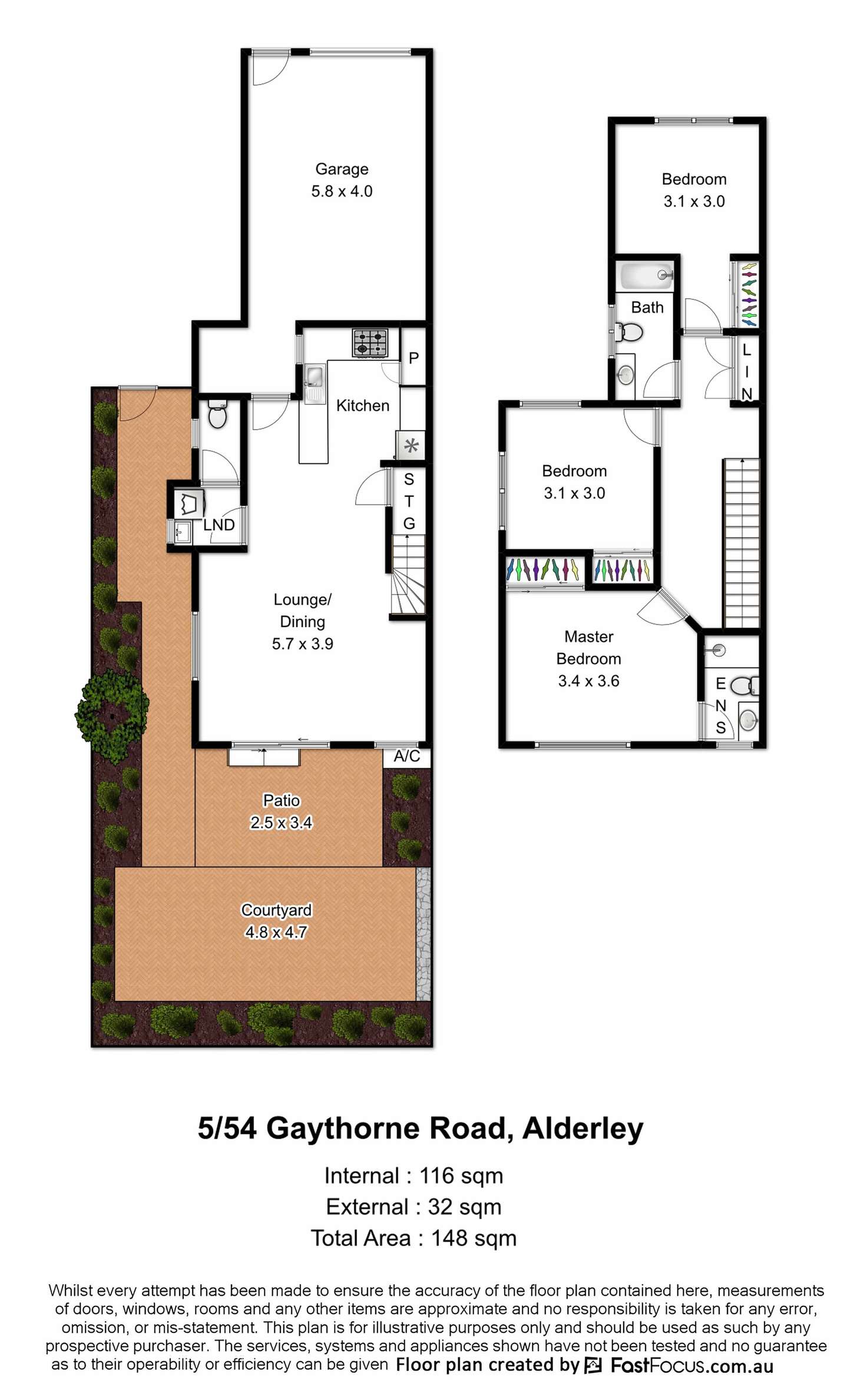 Floorplan of Homely townhouse listing, 5/54 Gaythorne Road, Gaythorne QLD 4051
