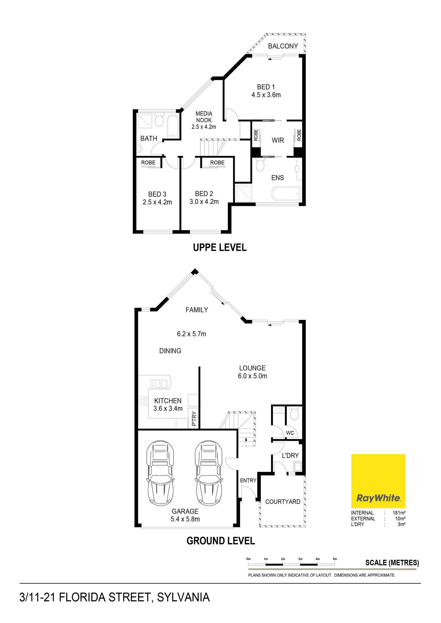 Floorplan of Homely townhouse listing, 3/11-21 Florida Street, Sylvania NSW 2224
