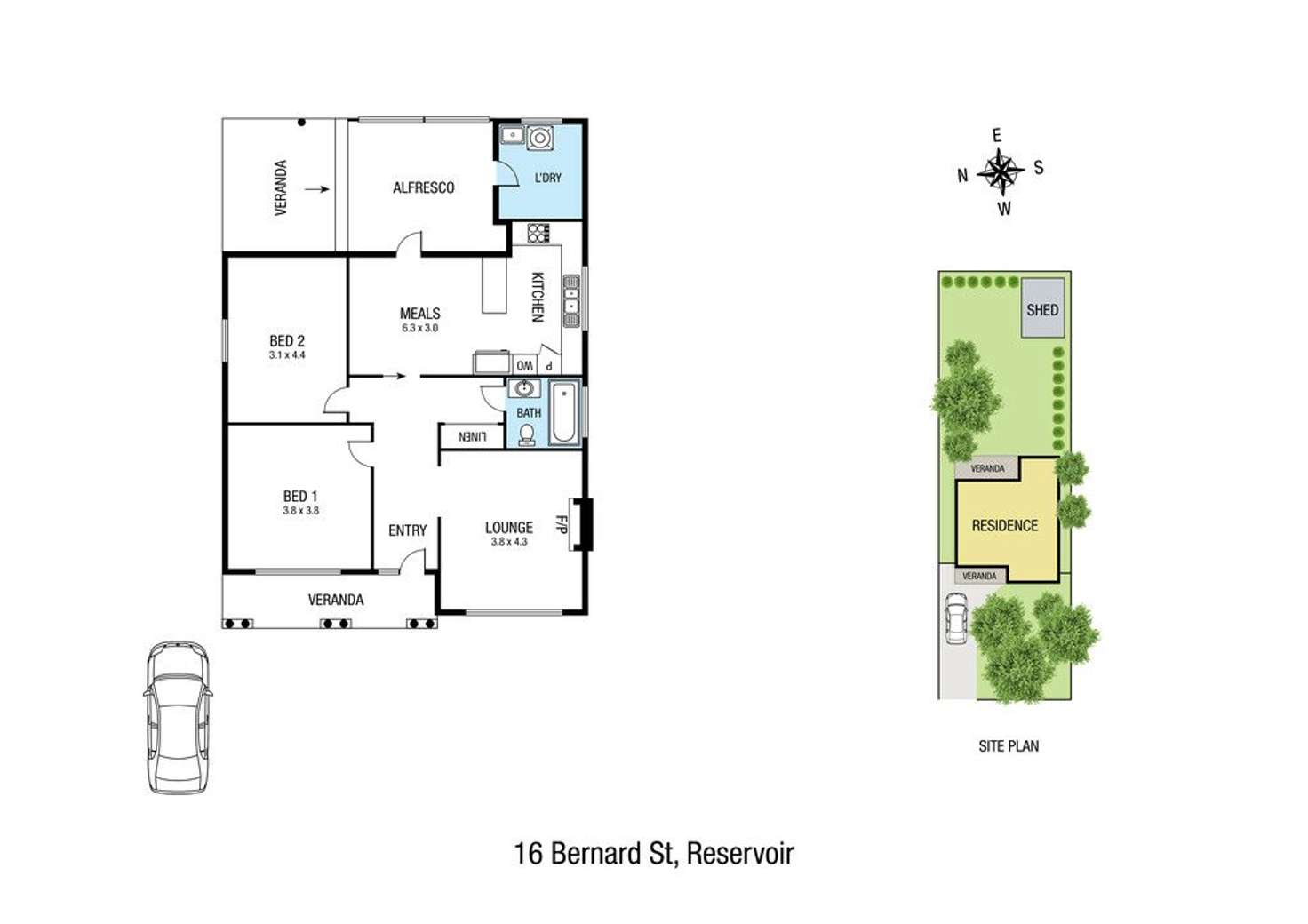 Floorplan of Homely house listing, 16 Bernard Street, Reservoir VIC 3073