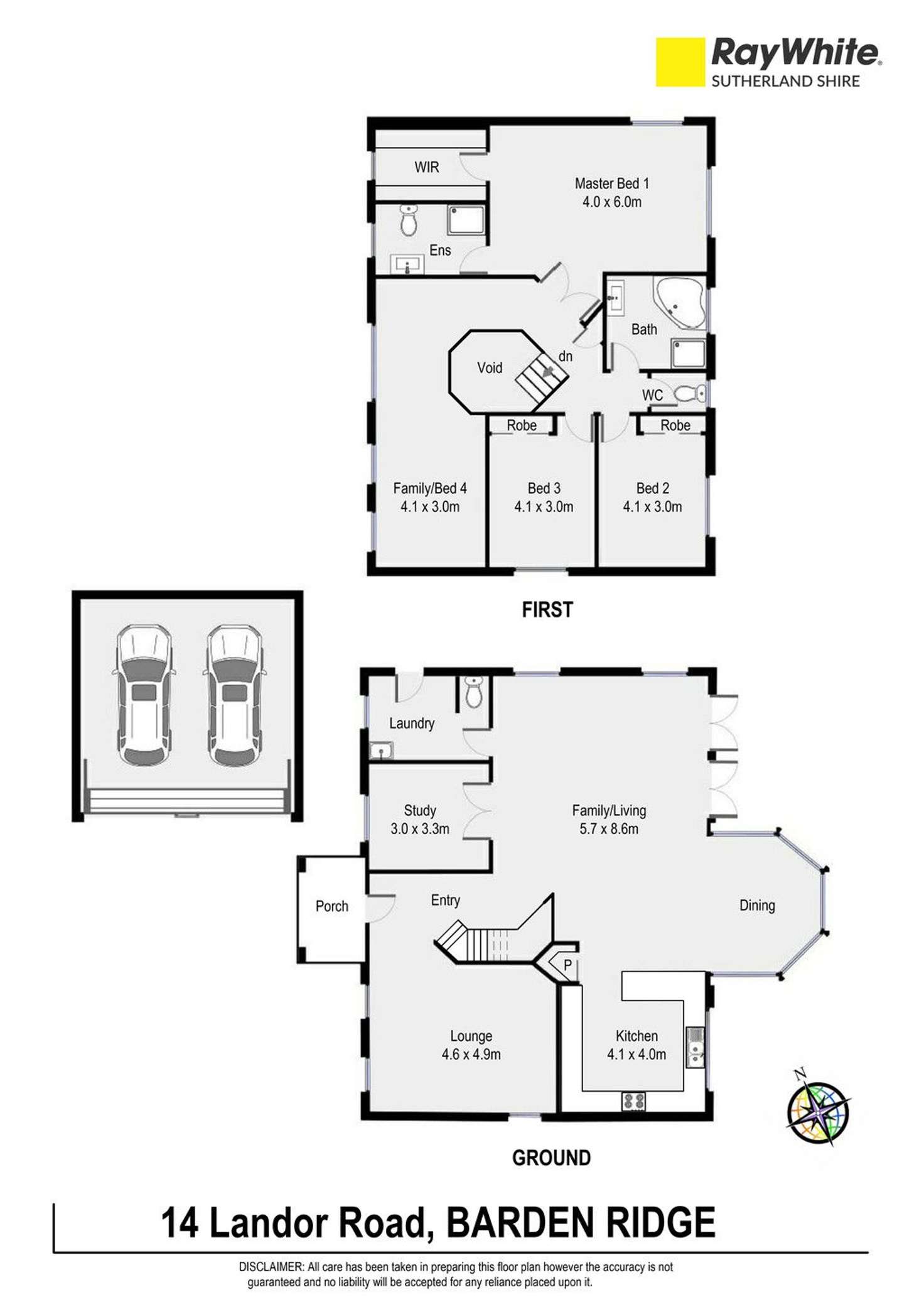 Floorplan of Homely house listing, 14 Landor Road, Barden Ridge NSW 2234